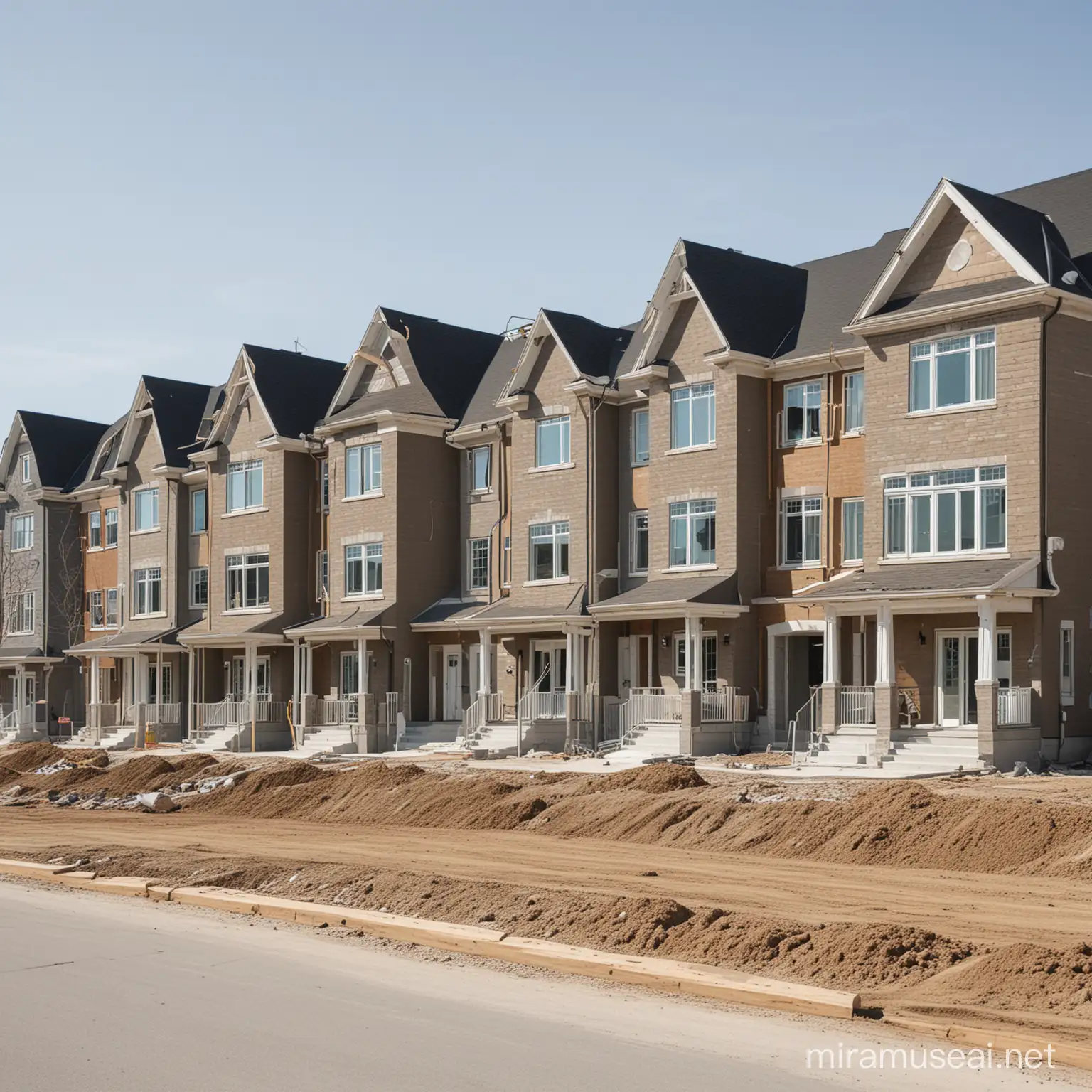 New Townhomes Under Construction in Canada