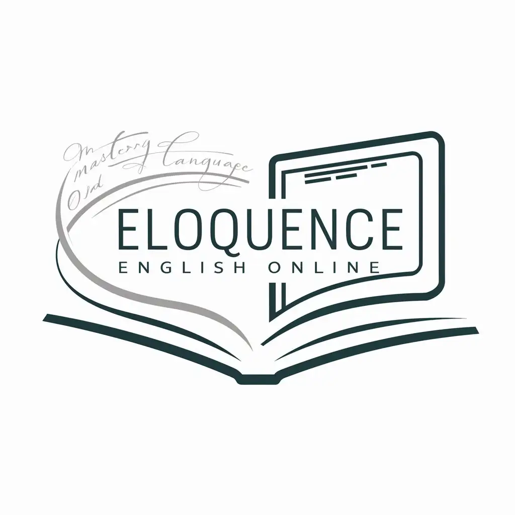a symbolic logo using  'ELOQUENCE english online'