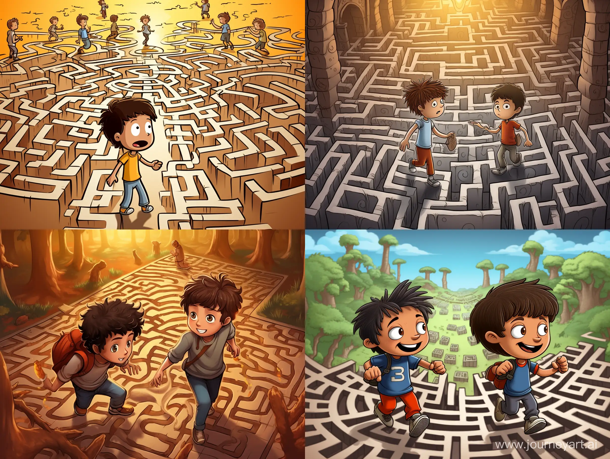 Maze-Exploration-Cartoon-Style-New-Year-Adventure-with-Symbolic-Metaphors