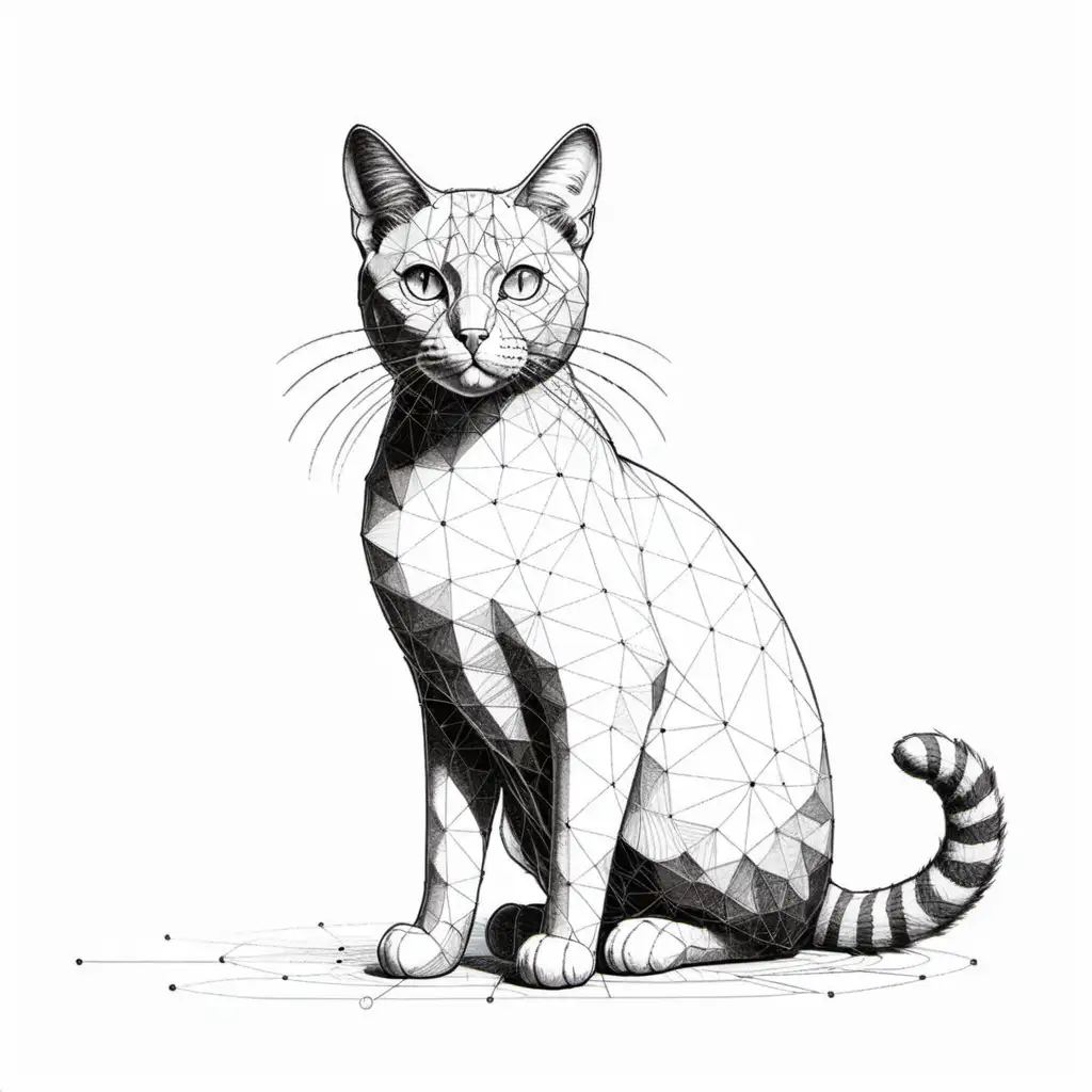 Feline-Grace-Cat-Illustration-Inspired-by-Artificial-Neural-Networks