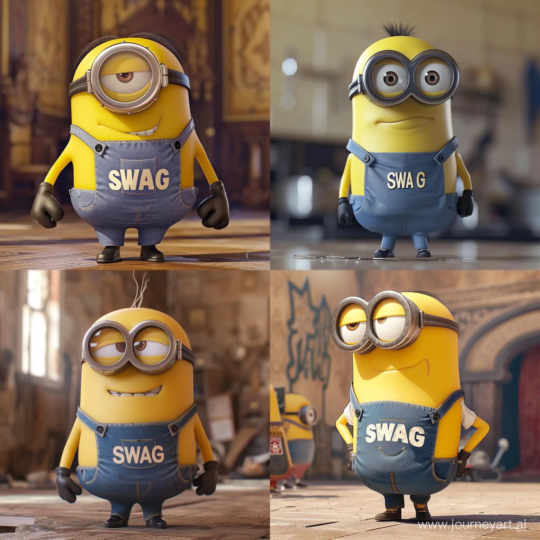 Swaggering-Muscular-Minion-in-Despicable-Me-TShirt