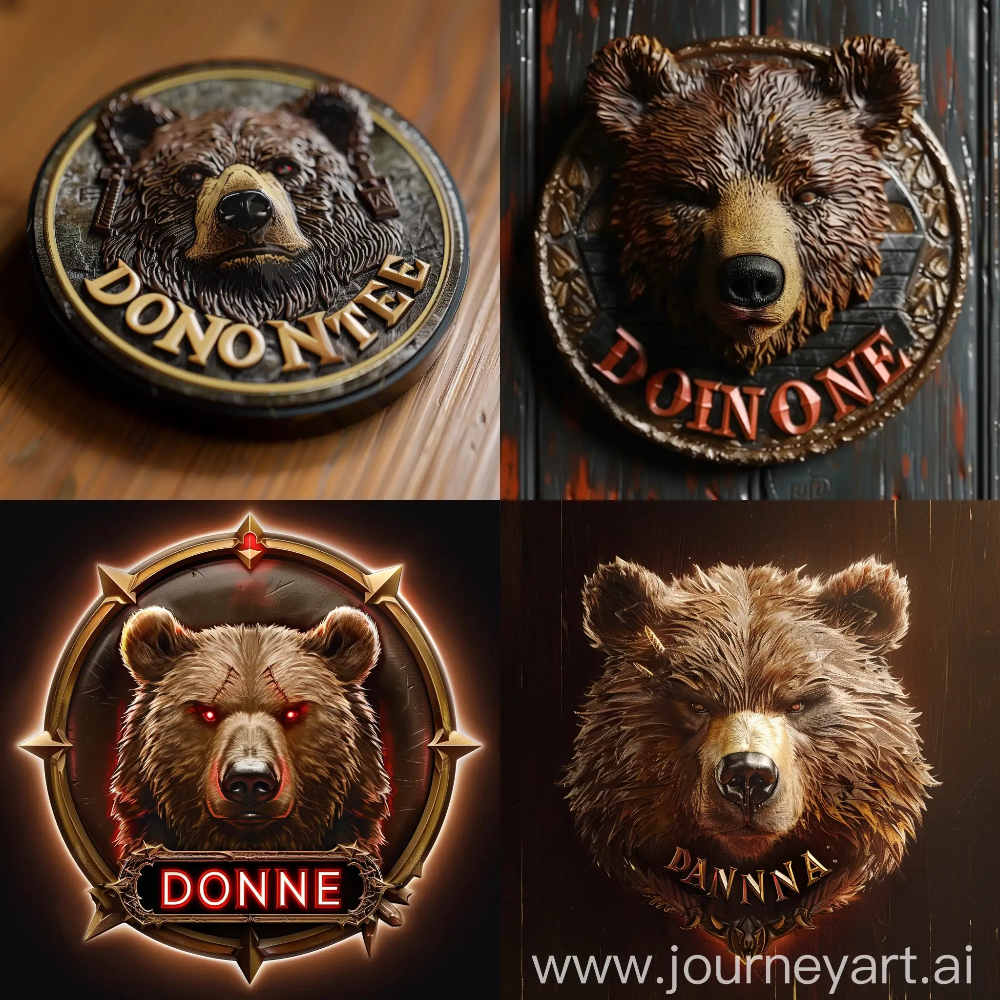 "donate" button with world of warcraft  druid bear head on it