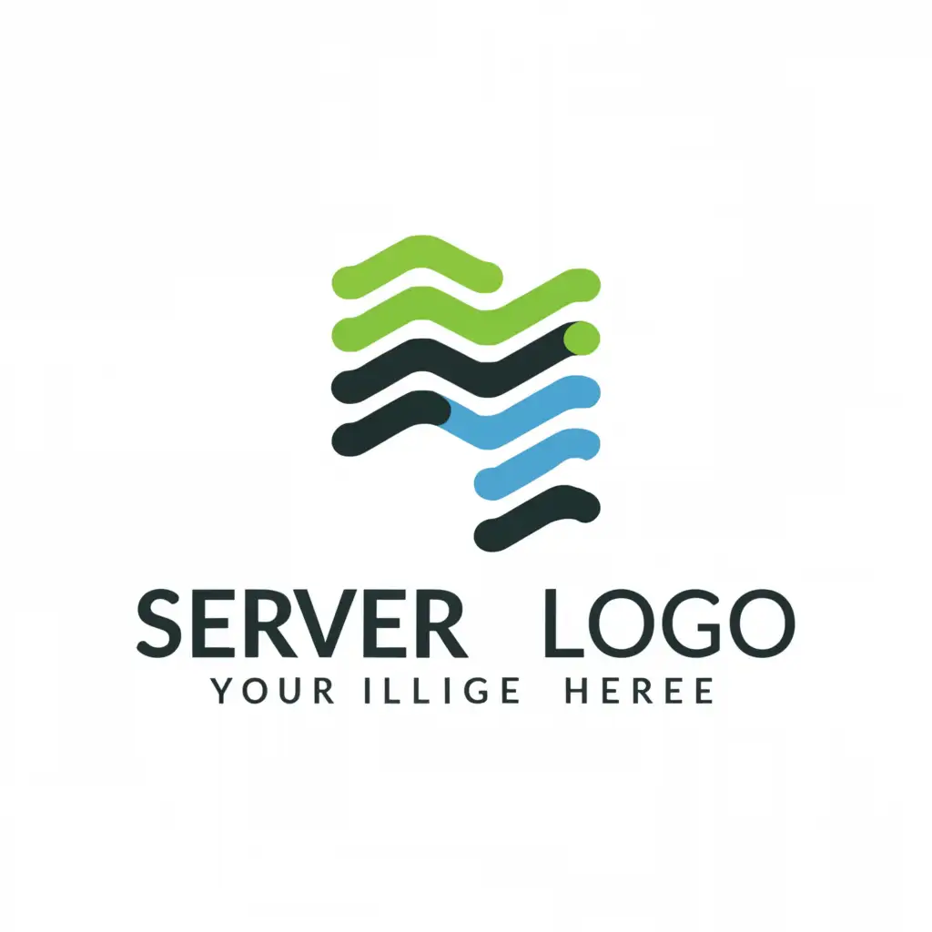 a logo design,with the text "Server Logo", main symbol:new,Moderate,be used in Internet industry,clear background