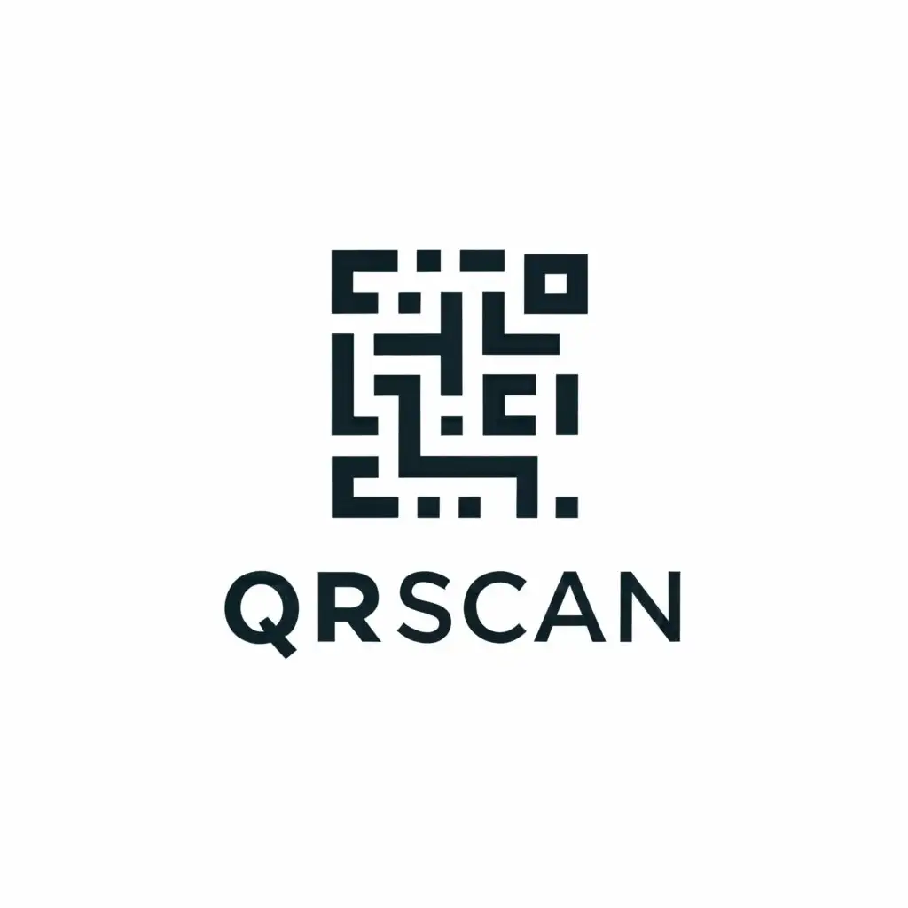 a logo design,with the text "QRscan", main symbol:QR code,Minimalistic,be used in Technology industry,clear background