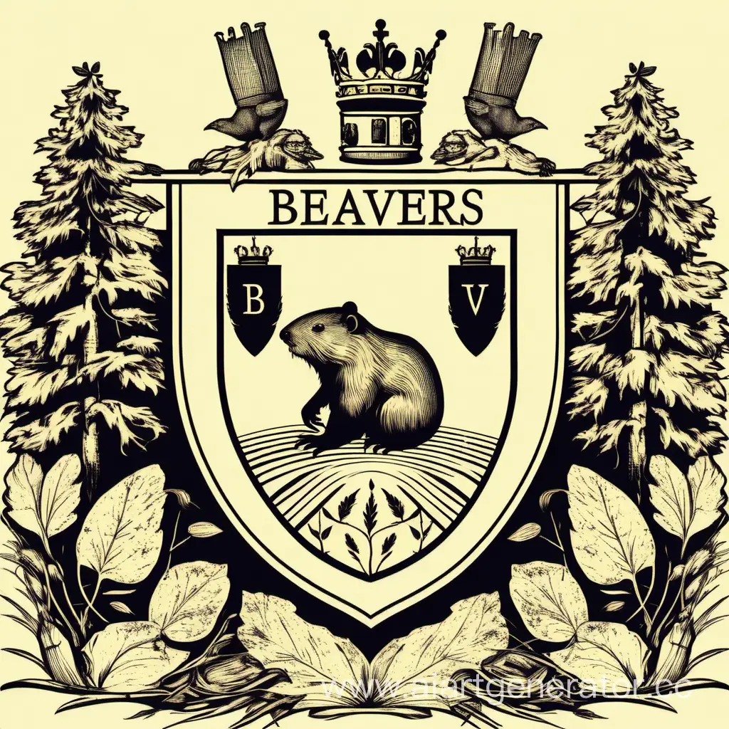 Beavers-Coat-of-Arms-Amidst-Woodland-Majesty