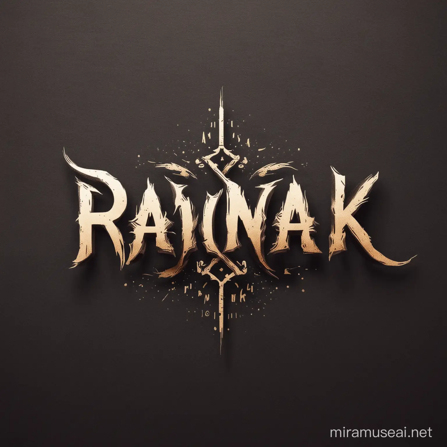 Rawnak name logo design