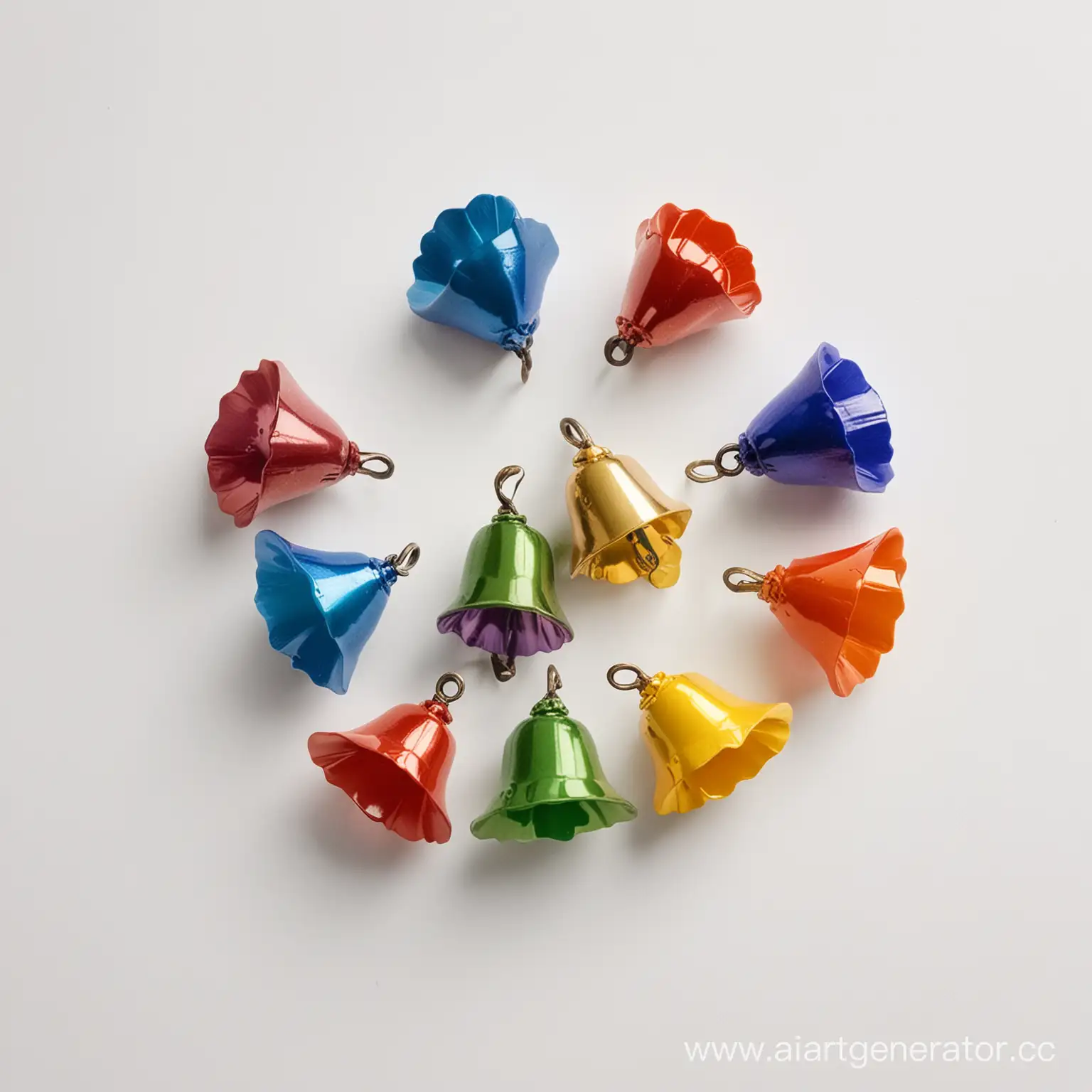 Colorful-Bells-Collection-on-White-Background
