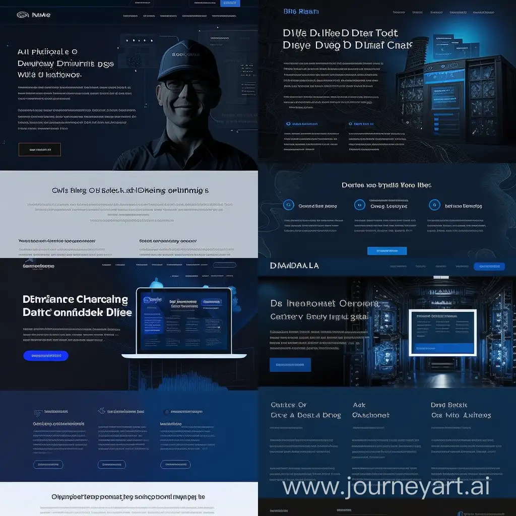 Design an stunning landing page for an startup that helps power developers produtivity. Clean theme, with tons of dark blue (#0D4A79) to match company logo.