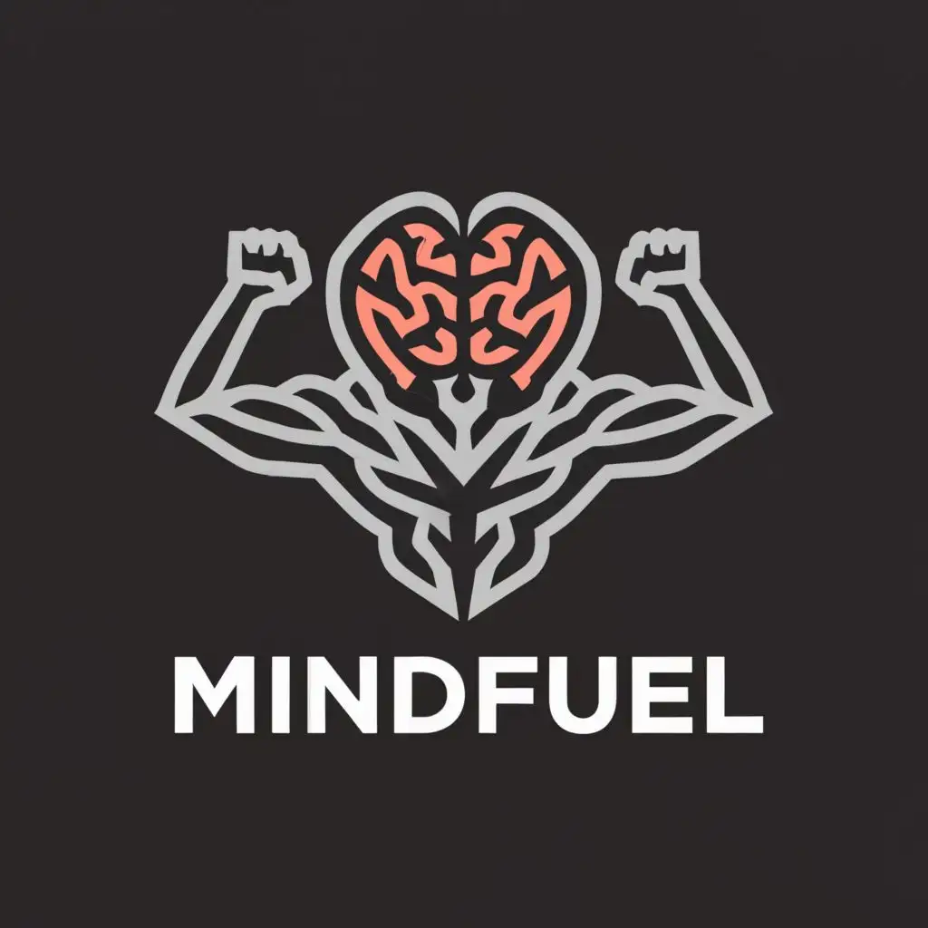 a logo design,with the text "MindFuel", main symbol:MF,complex,be used in Sports Fitness industry,clear background