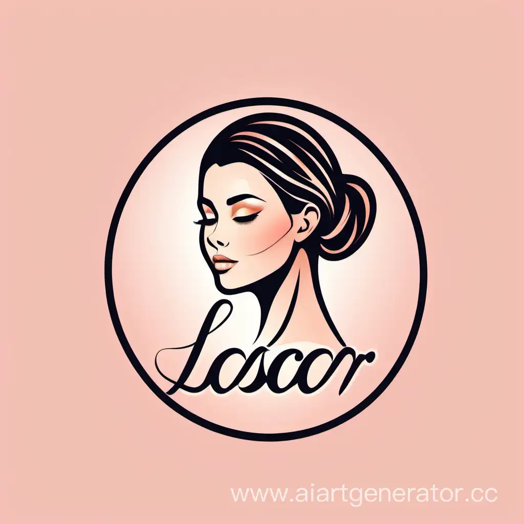 логотип с девушкой и лазерной эпиляция 
