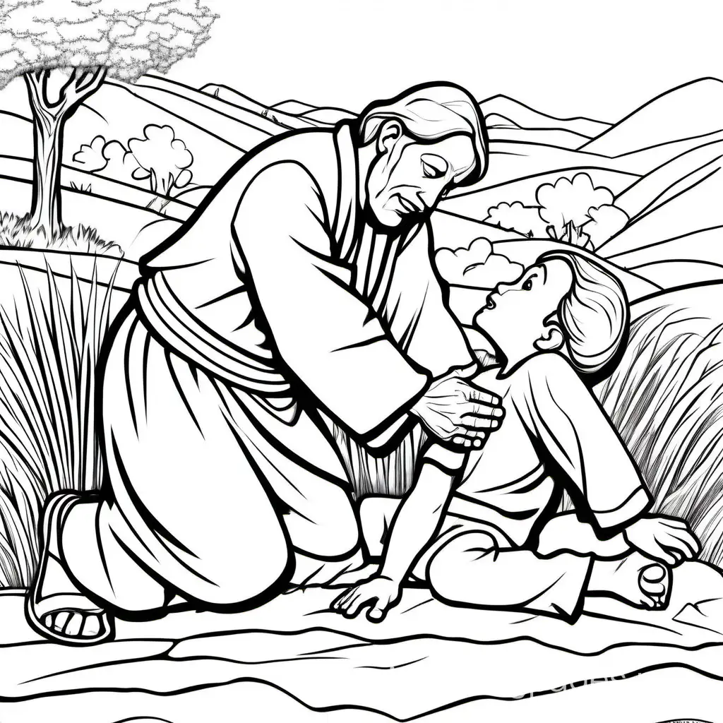 Good-Samaritan-Assisting-Fallen-Person-Coloring-Page