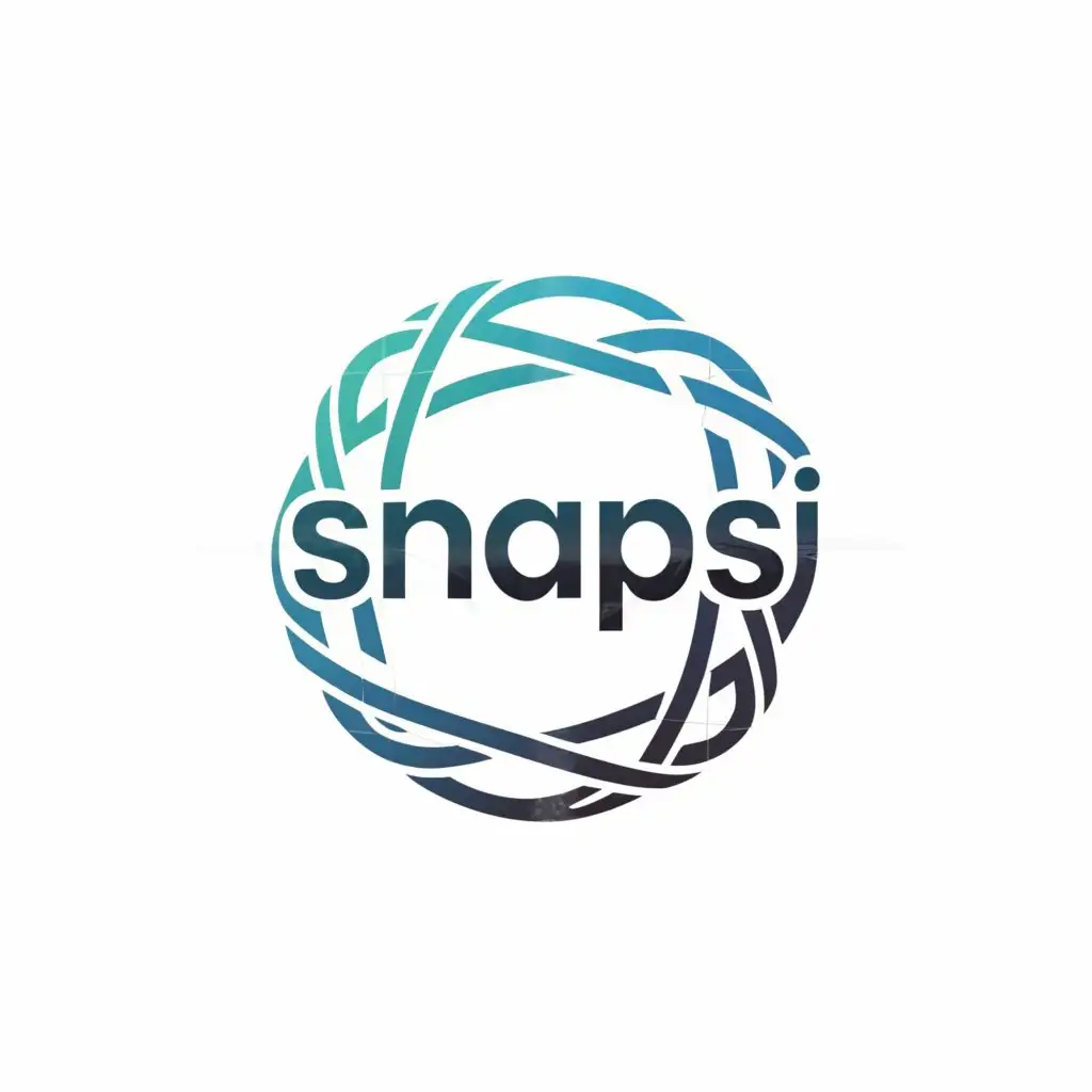 a logo design,with the text "SNAPSI", main symbol:'SNAPSI', in the Circle,complex,clear background,Moderate,be used in Internet industry,clear background