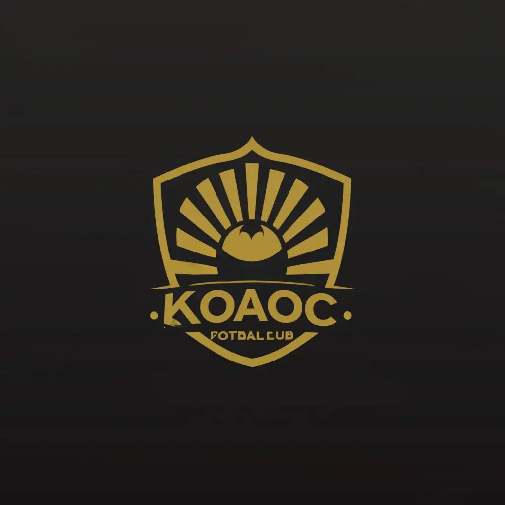 a logo design,with the text "KOAOC", main symbol:shield football club sun,Moderate,be used in Sports Fitness industry,clear background