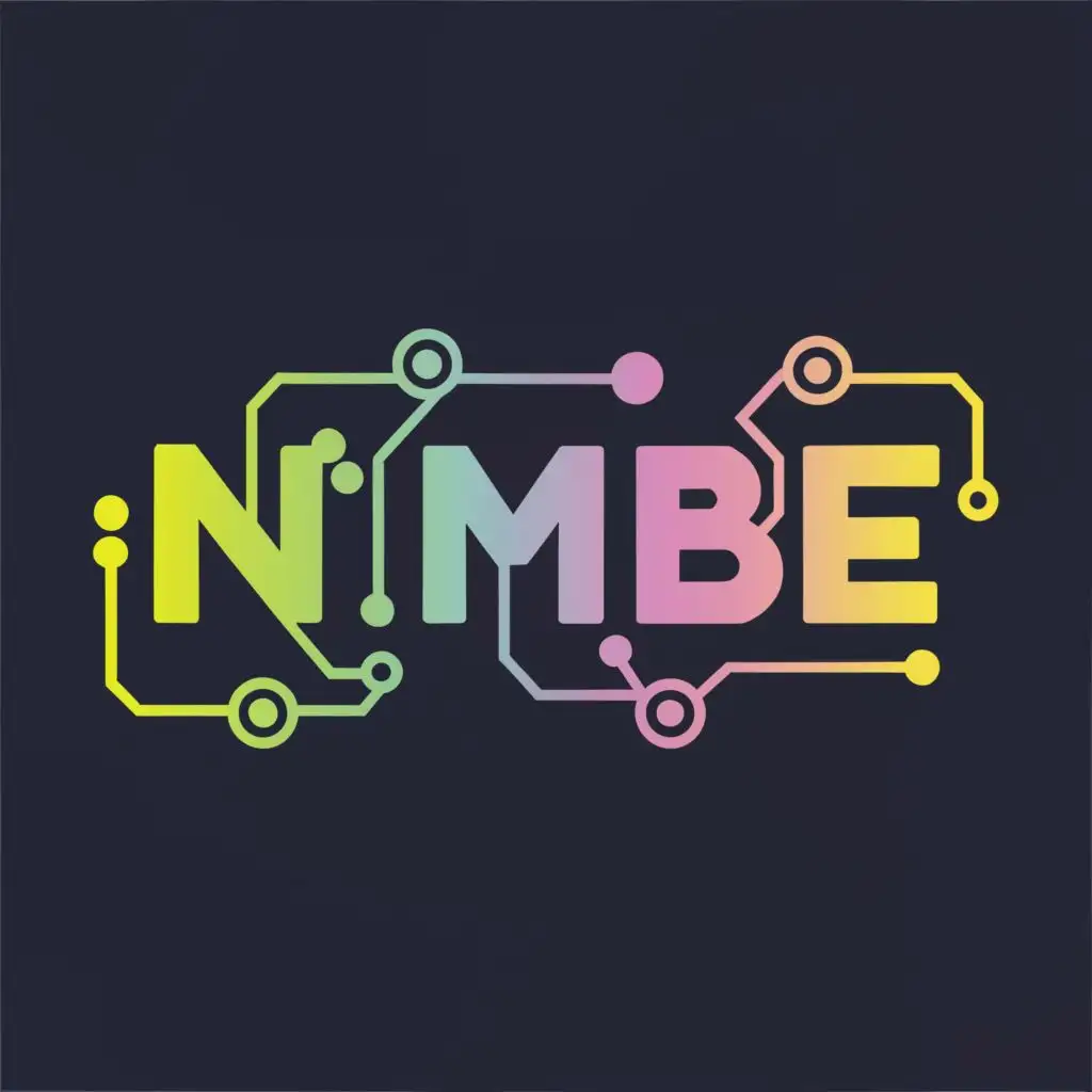 logo, letters, with the text "Nimble", typography, be used in Technology industry