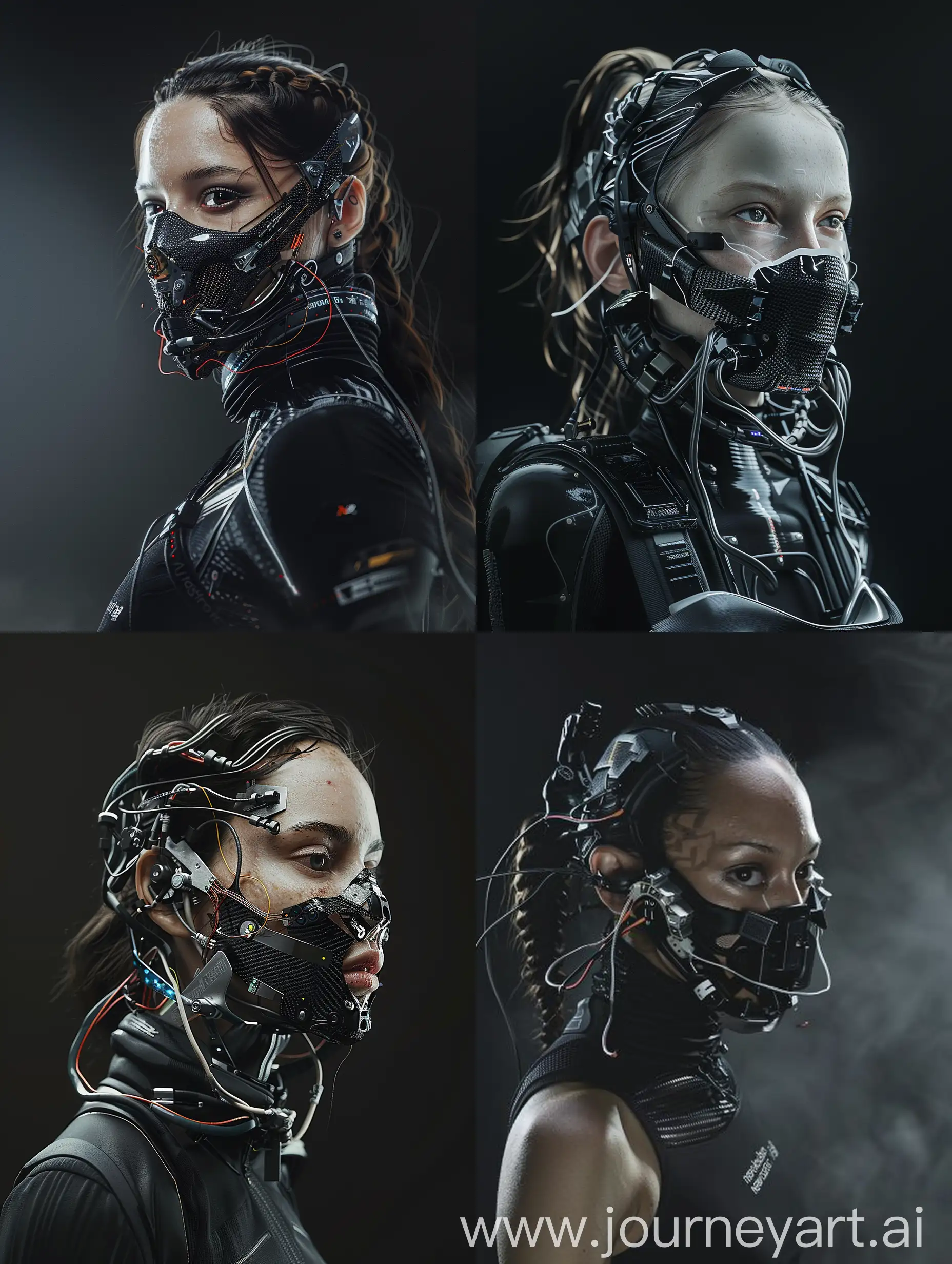 Futuristic-Cyberpunk-Femme-Fatale-with-Carbon-Fiber-Mask