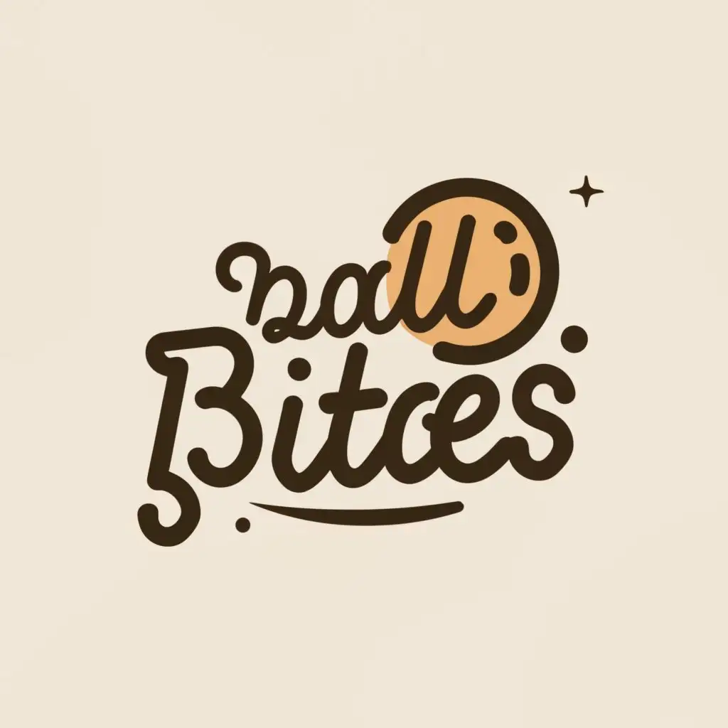 a logo design,with the text "Ball bites", main symbol:Graham balls,Minimalistic,be used in Entertainment industry,clear background