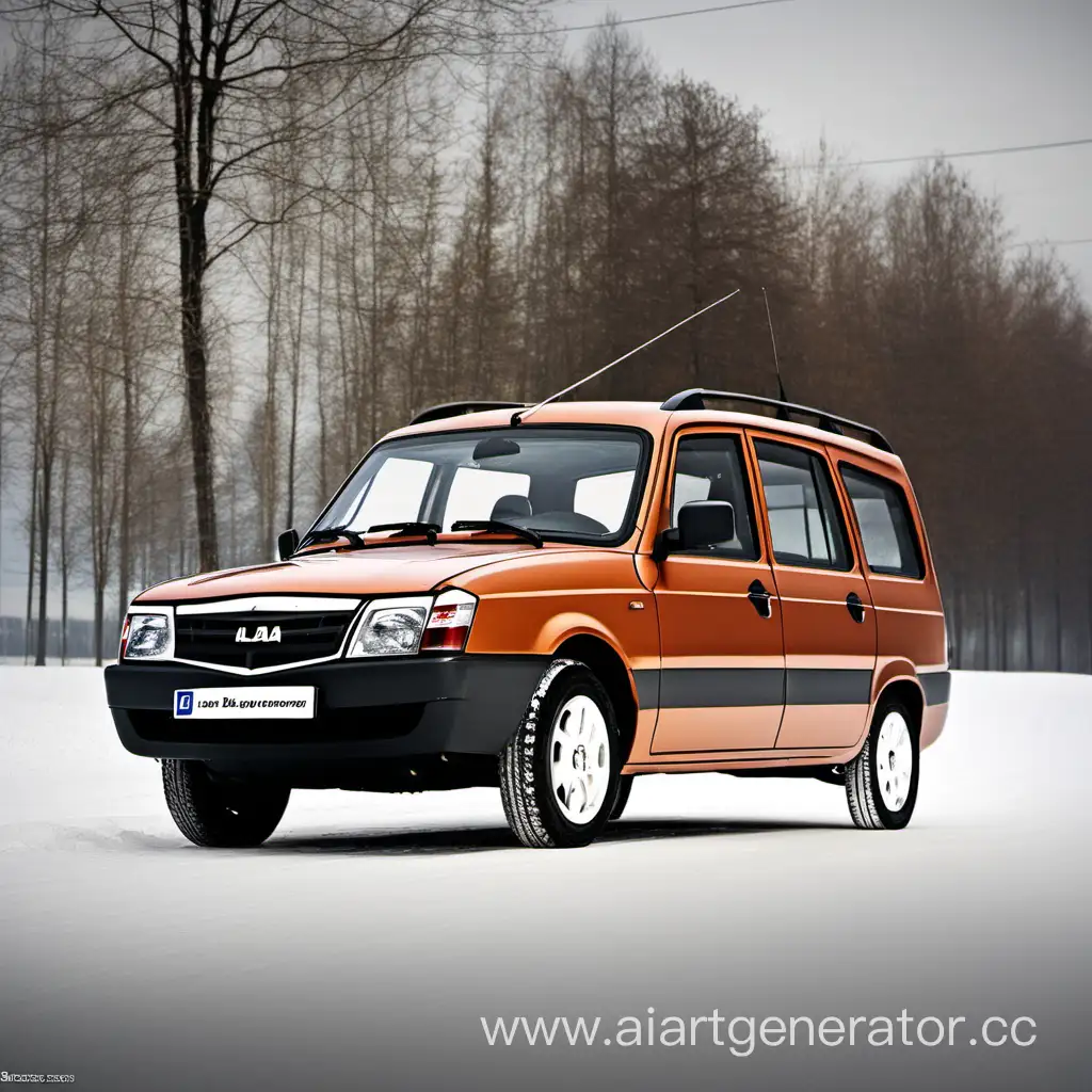 Lively-Street-Scene-with-Lada-Largus-Family-Outing