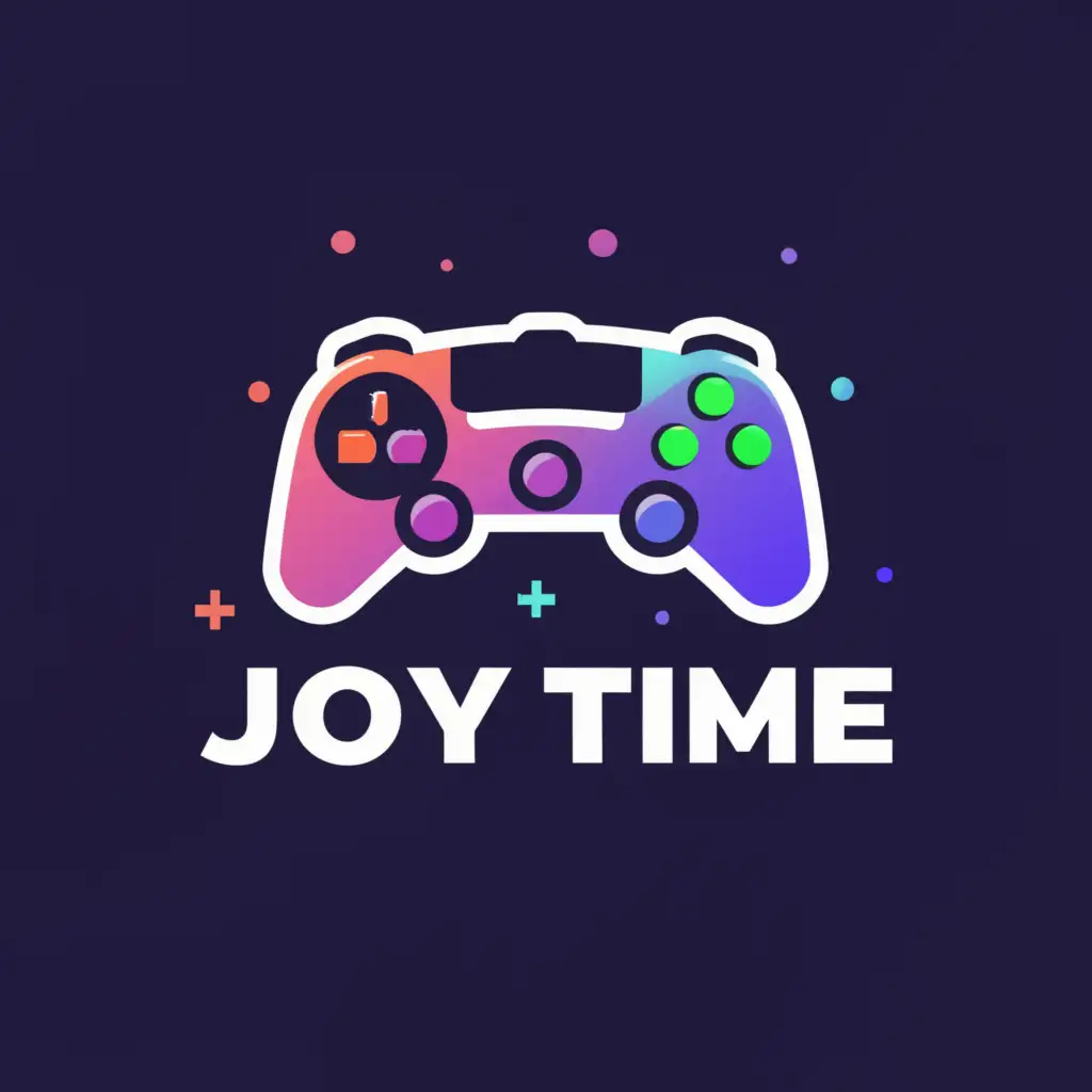 a logo design,with the text "Joy Time", main symbol:Gamepad,Moderate,be used in Entertainment industry,clear background