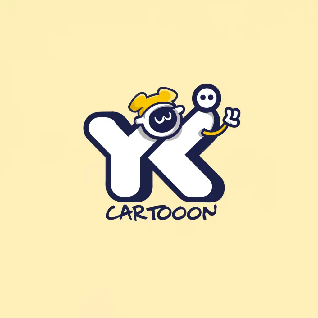 a logo design,with the text "yk cartoon", main symbol:yk,Moderate,clear background