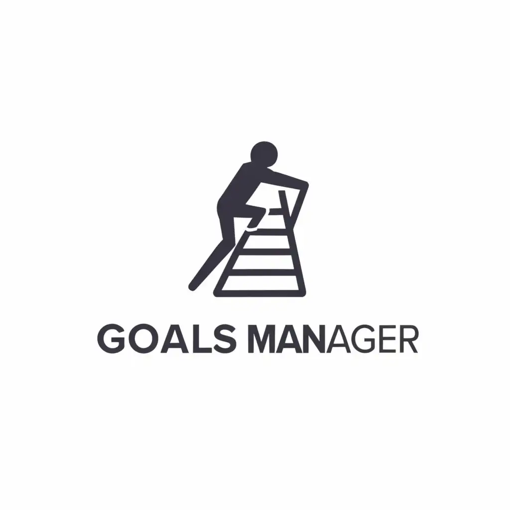 a logo design,with the text "goals manager", main symbol:self-improvement,Moderate,be used in Education industry,clear background