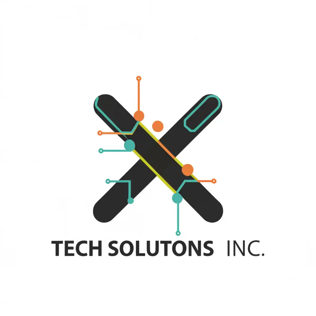 a logo design,with the text "Tech Solutions Inc.", main symbol:X
,complex,be used in Technology industry,clear background