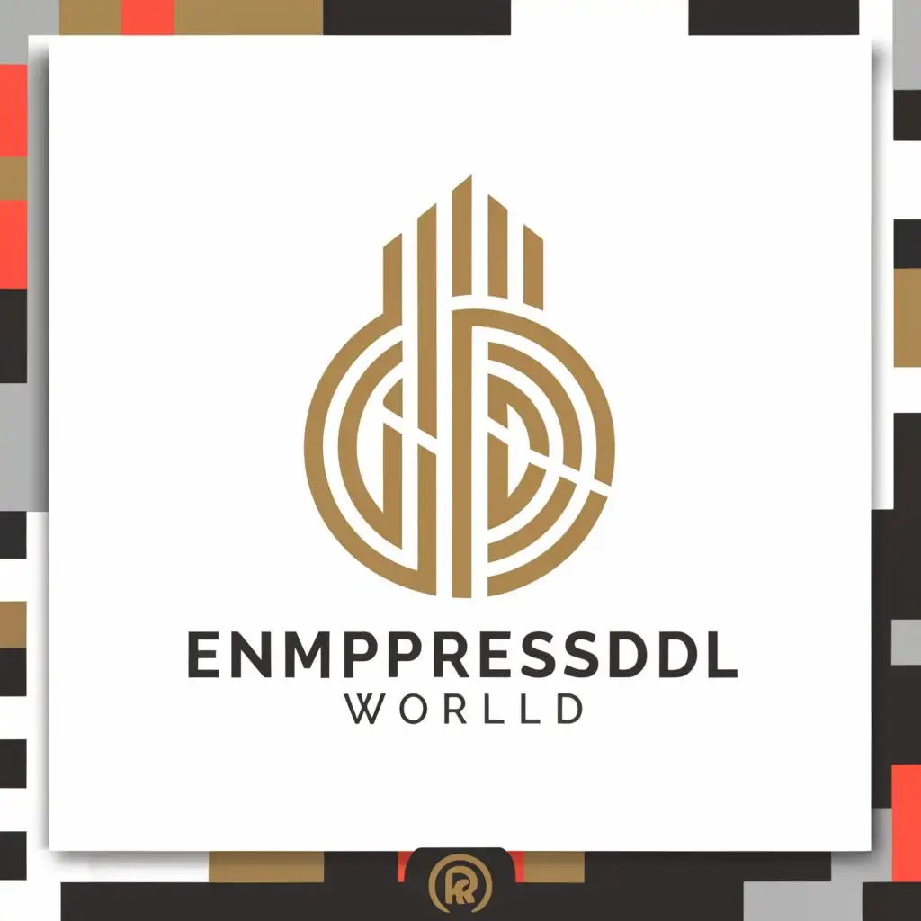 a logo design,with the text "EMPRESSDL WORLD", main symbol:EM,Moderate,clear background