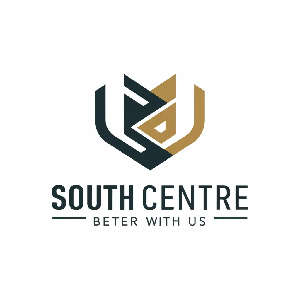 a logo design,with the text "SOUTH CENTRE", main symbol:BETTER WITH US,Moderate,be used in Construction industry,clear background
