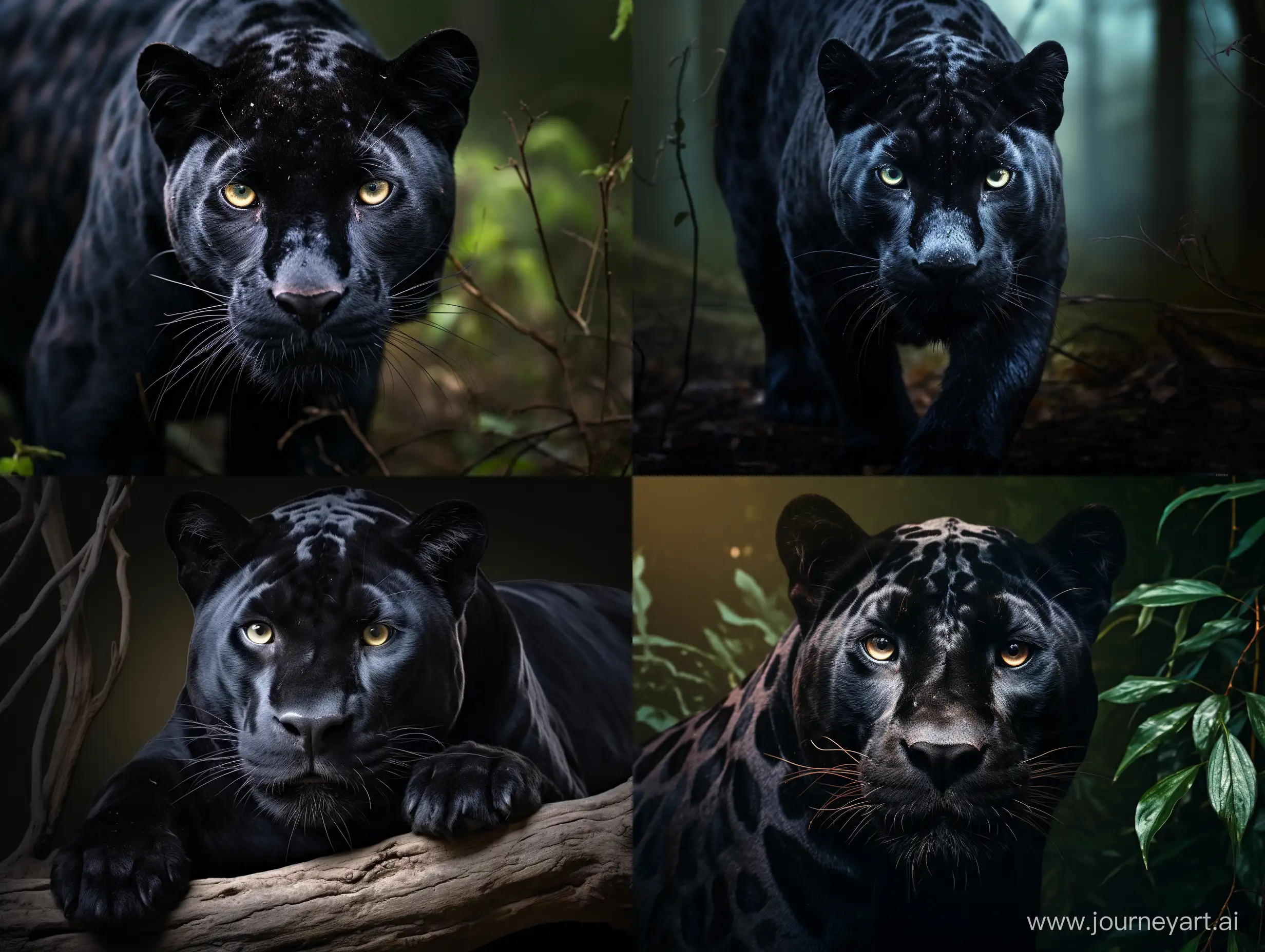 Majestic-Panther-Portrait-in-Captivating-Wilderness