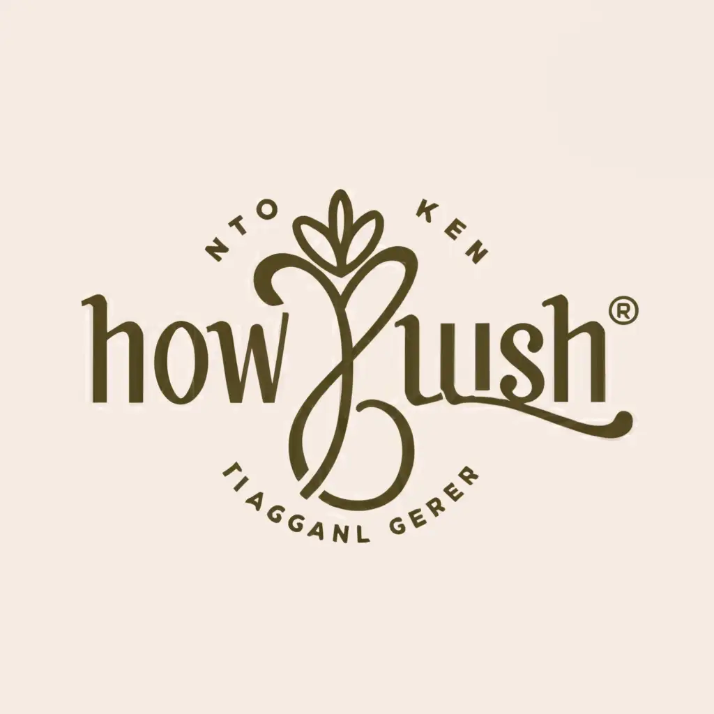 a logo design,with the text "how lush", main symbol:flowers,Moderate,clear background