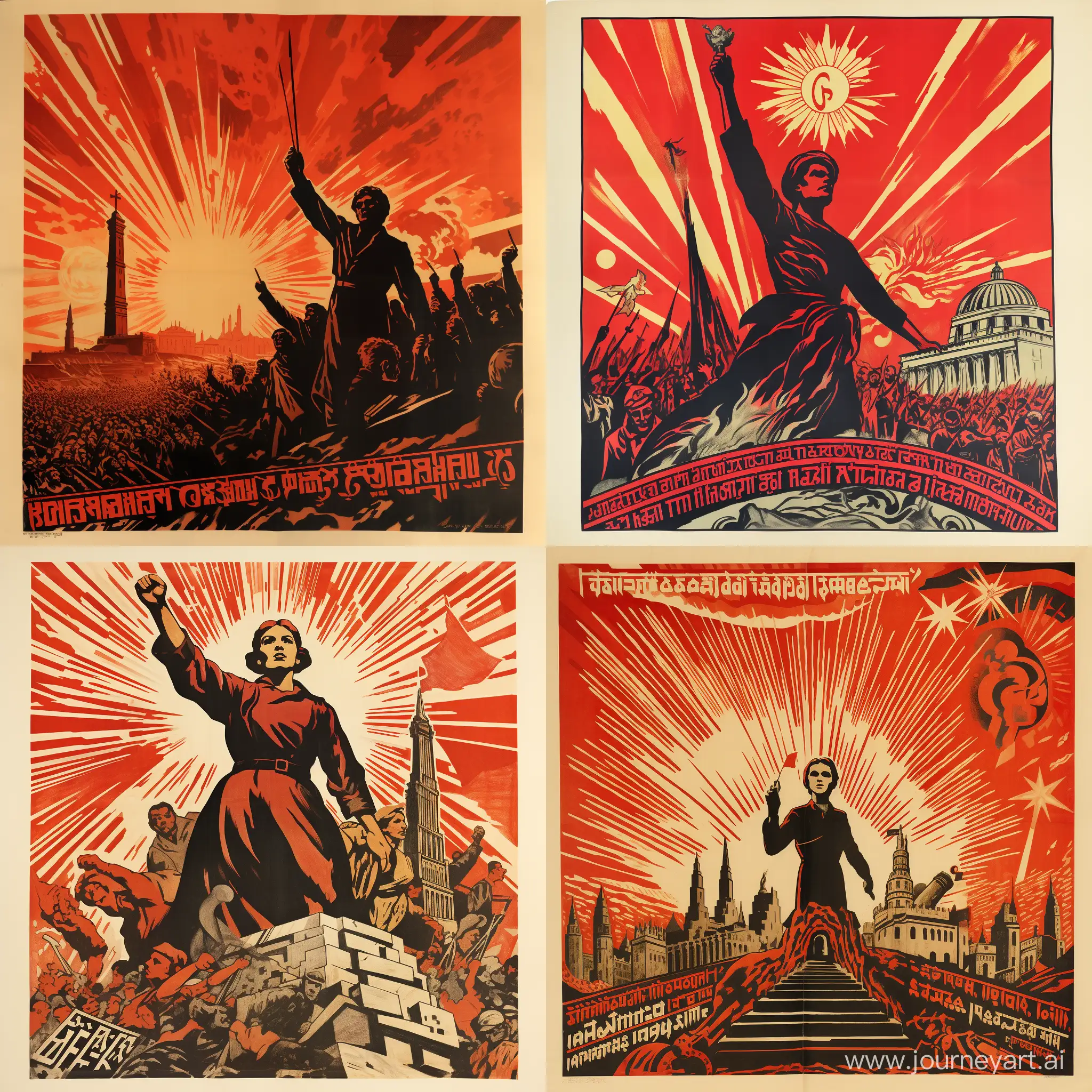 Liberation-Day-Commemoration-in-Leningrad-Historic-Poster-Art