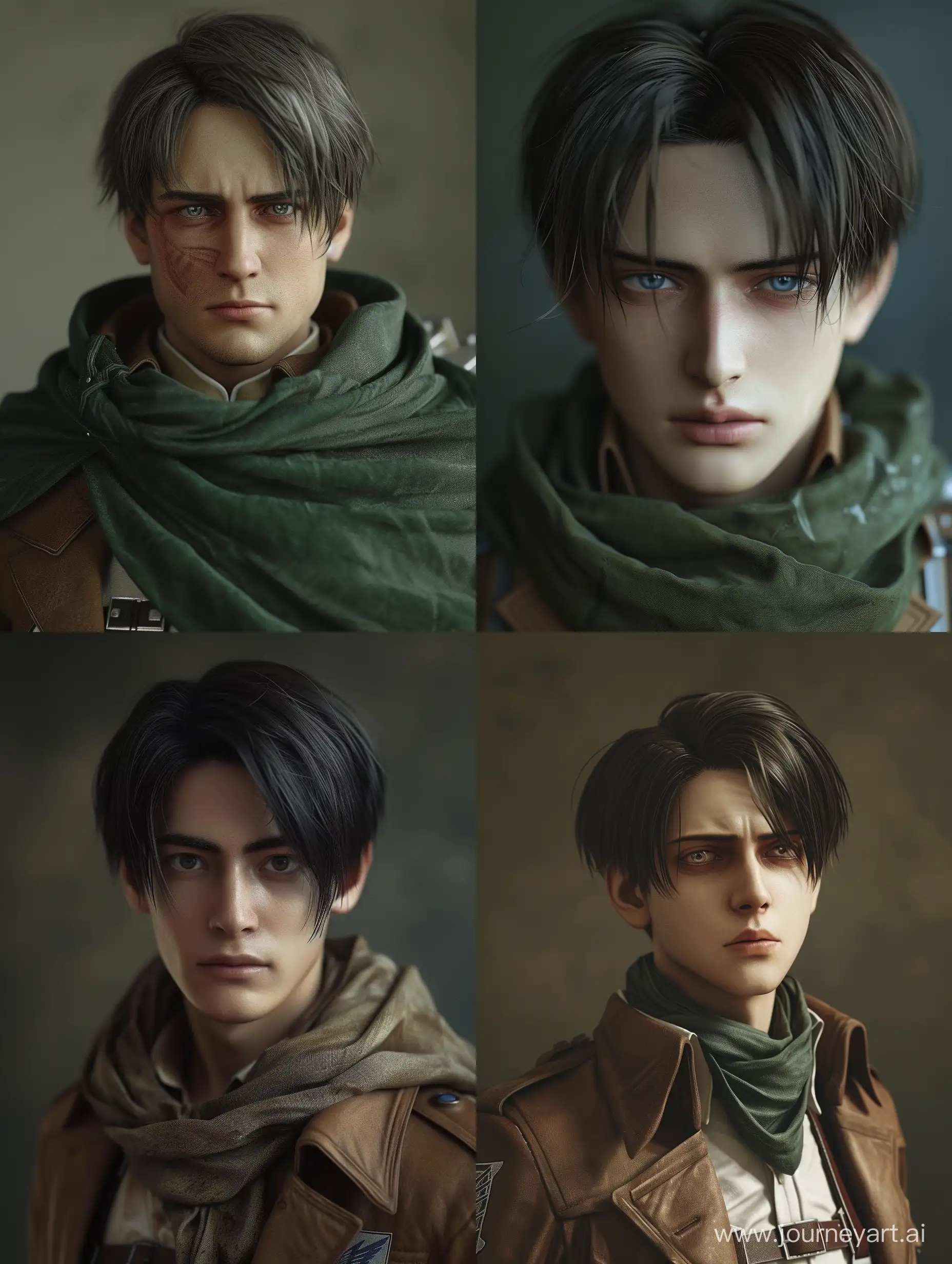 Realistic Levi Ackerman from attack on titan live middle aged