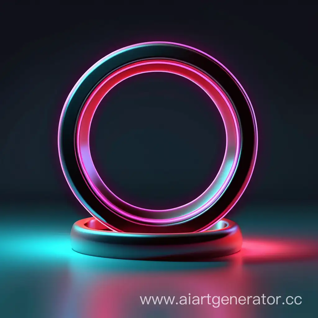 Bright-Neon-3D-Ring-on-Flat-Surface
