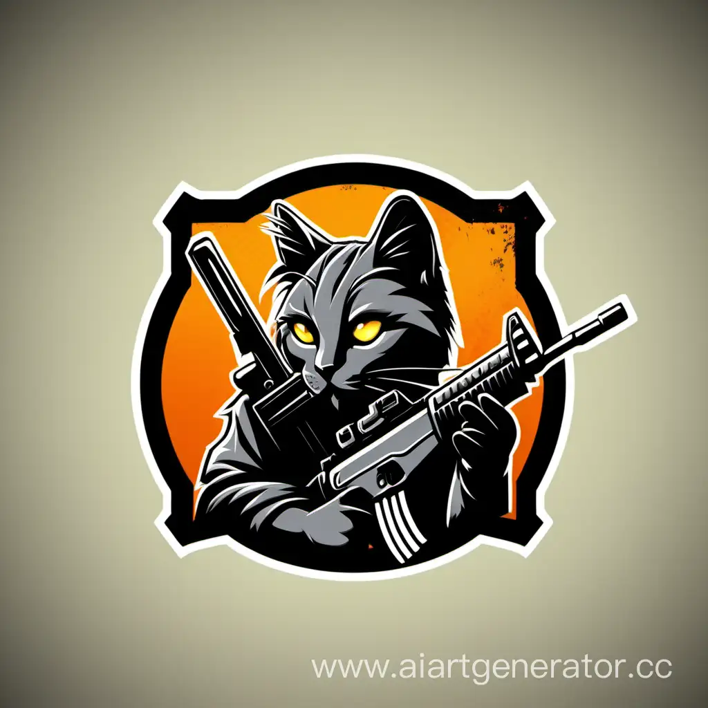 Логотип сервера по игре counter strike 2 с котиком 