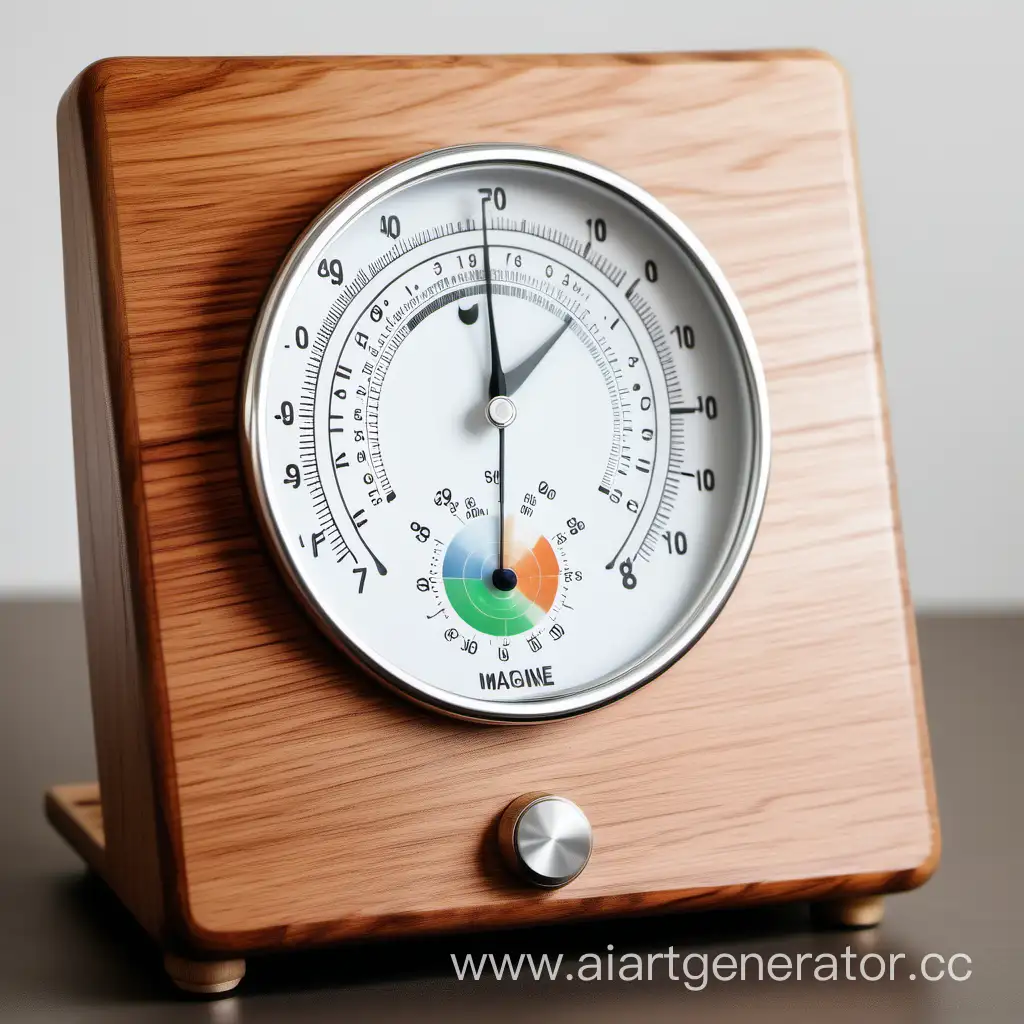 Analog-Modern-Interior-Weather-Station-with-Round-Instruments-in-Wooden-Case