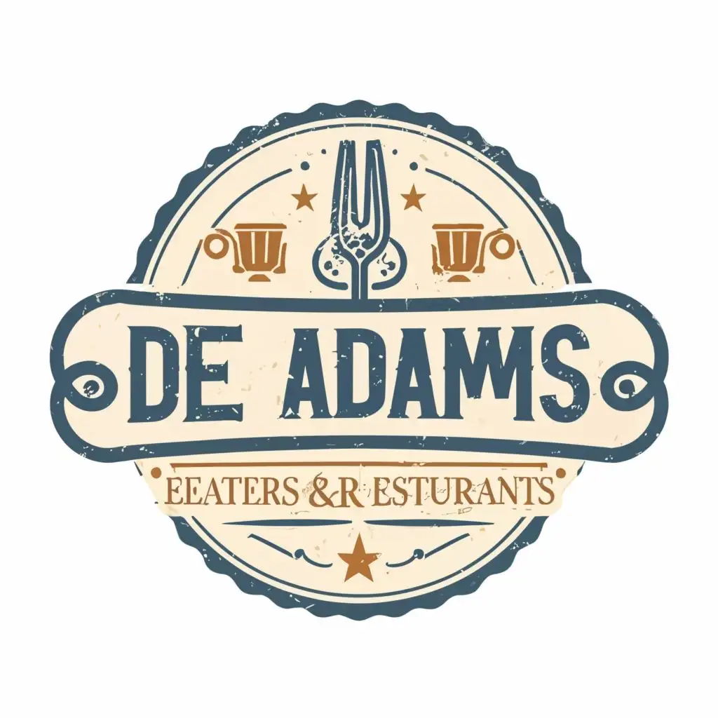 logo, Eatery and Restaurants, with the text "De Adams Eatery and Restaurants", typography, be used in Restaurant industry