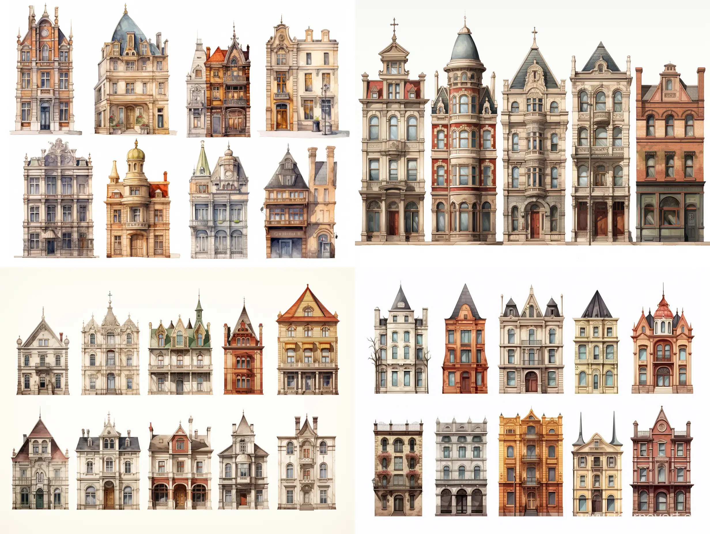 différents styles architecturaux : plusieurs bâtiments d'époques différentes