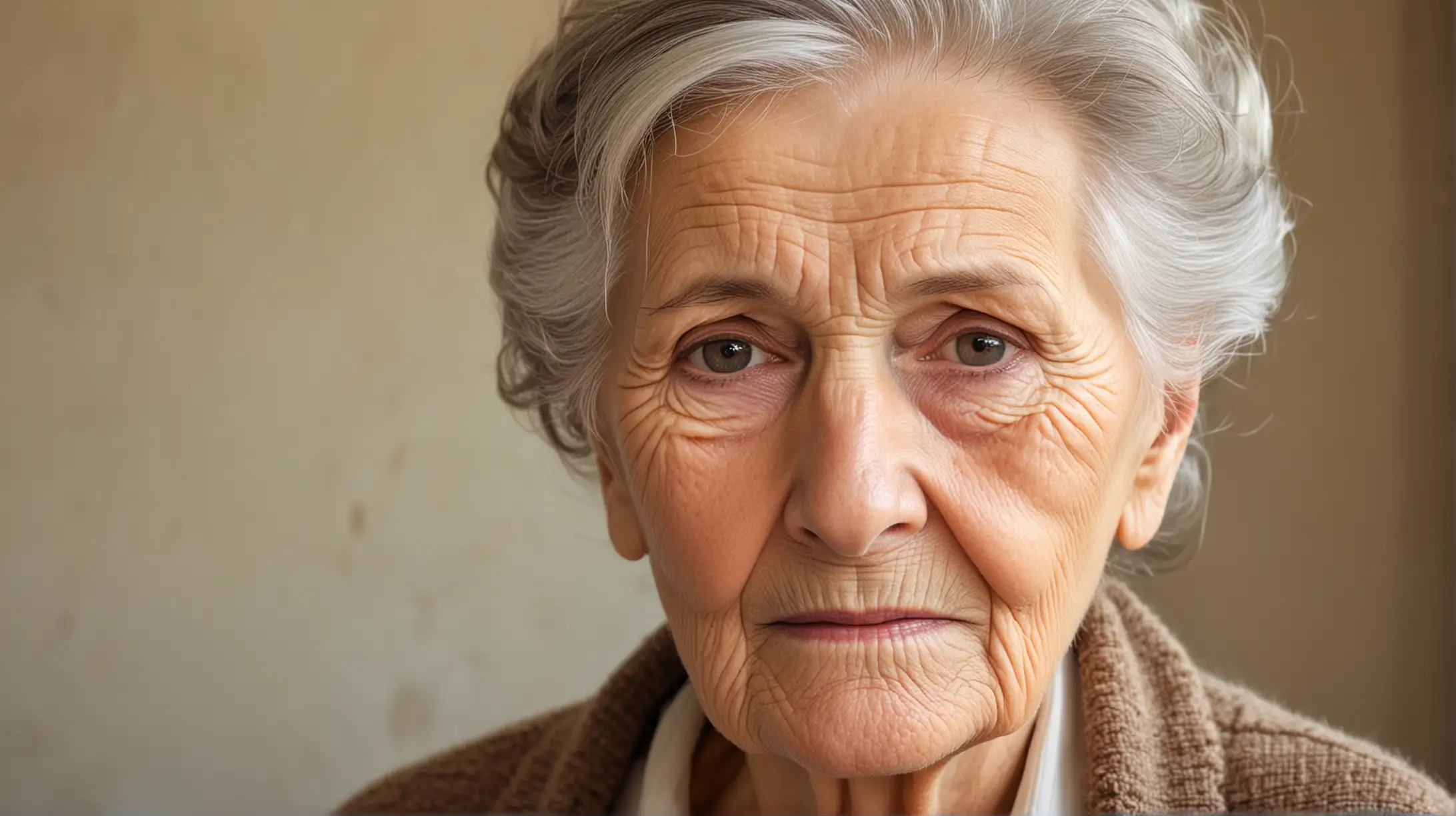 Elderly Woman Portrait Graceful Elderly Lady in Her 80s