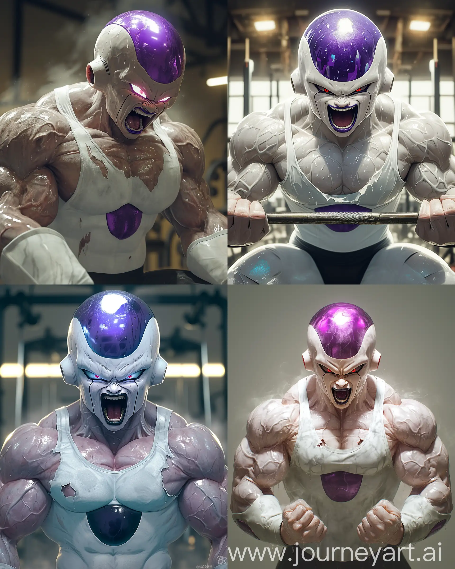 Intense-Frieza-Squat-Workout-Hyperrealistic-Dragon-Ball-Fitness-in-Luxury-Gym