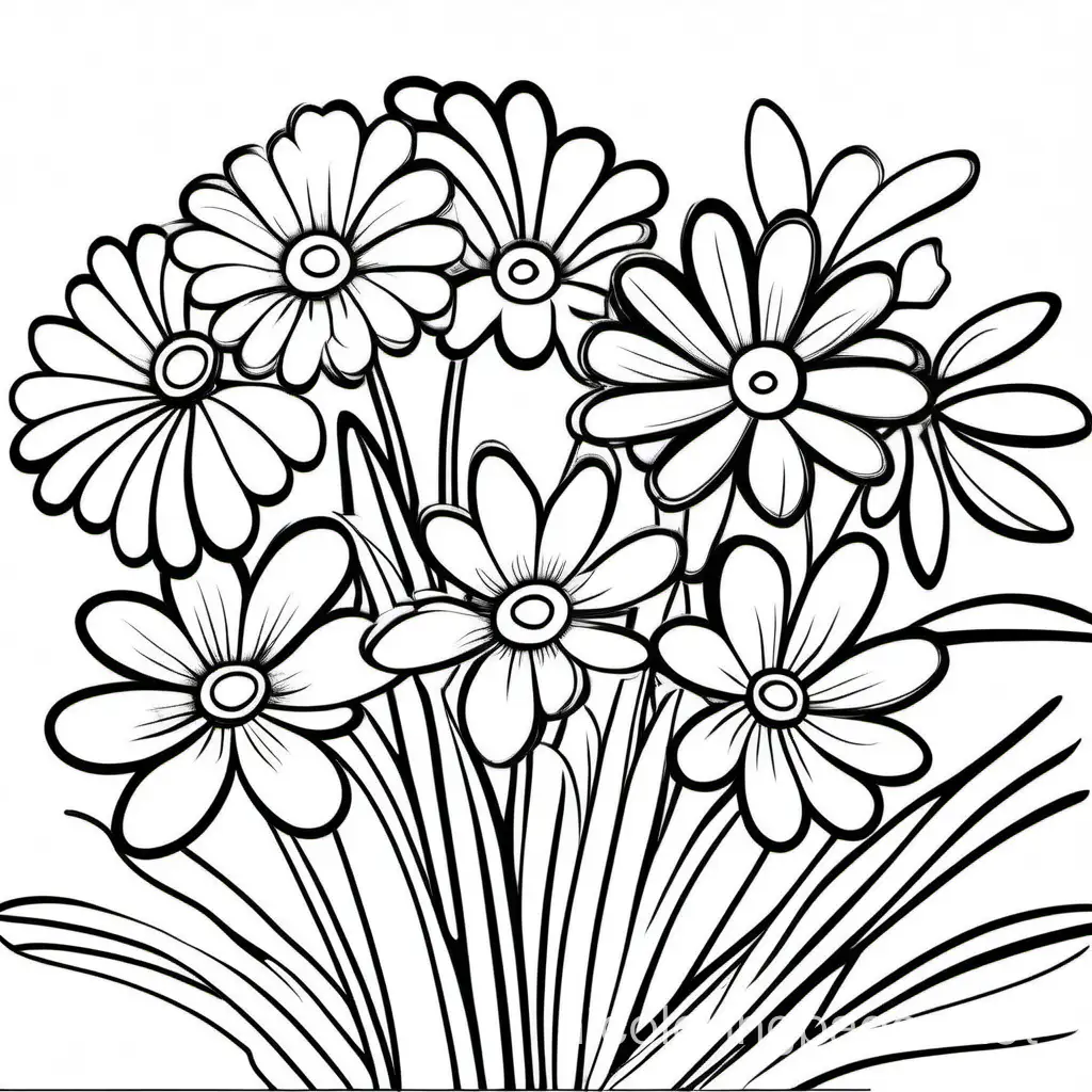 Simple-Flower-Coloring-Page-for-Kids-Black-and-White-Line-Art-on-White-Background
