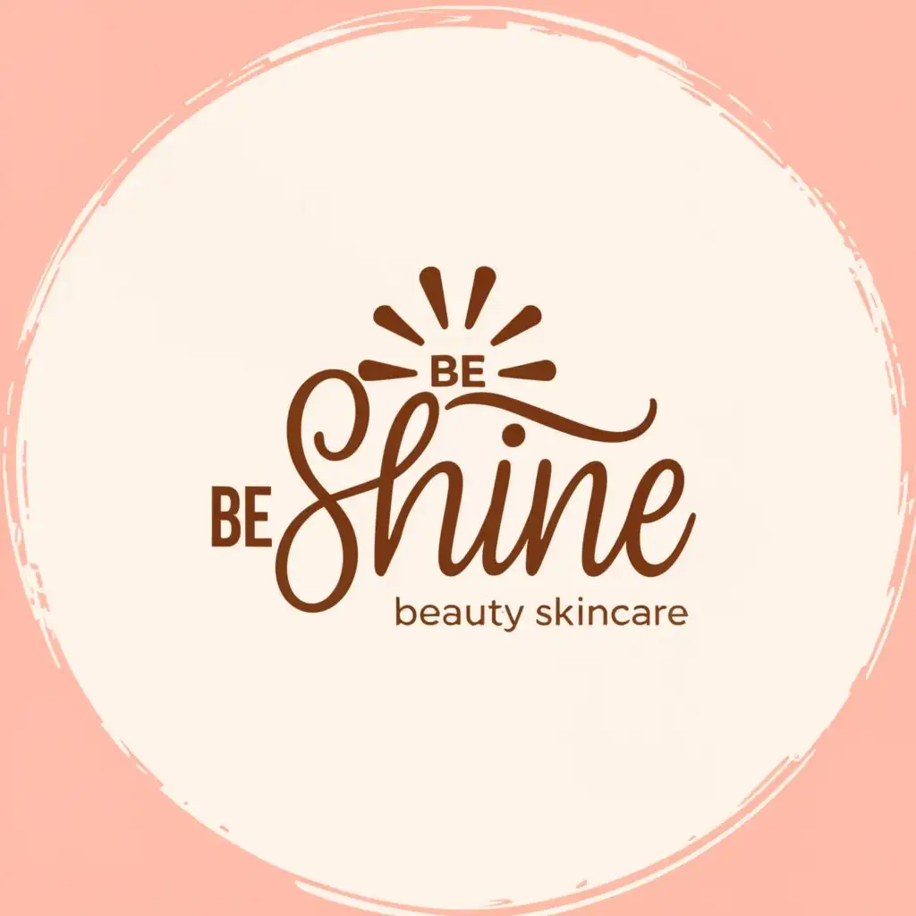 logo, beauty , skincare, cosmetic, with the text "Be Shine", typography,  HD, PNG, don't make bacground