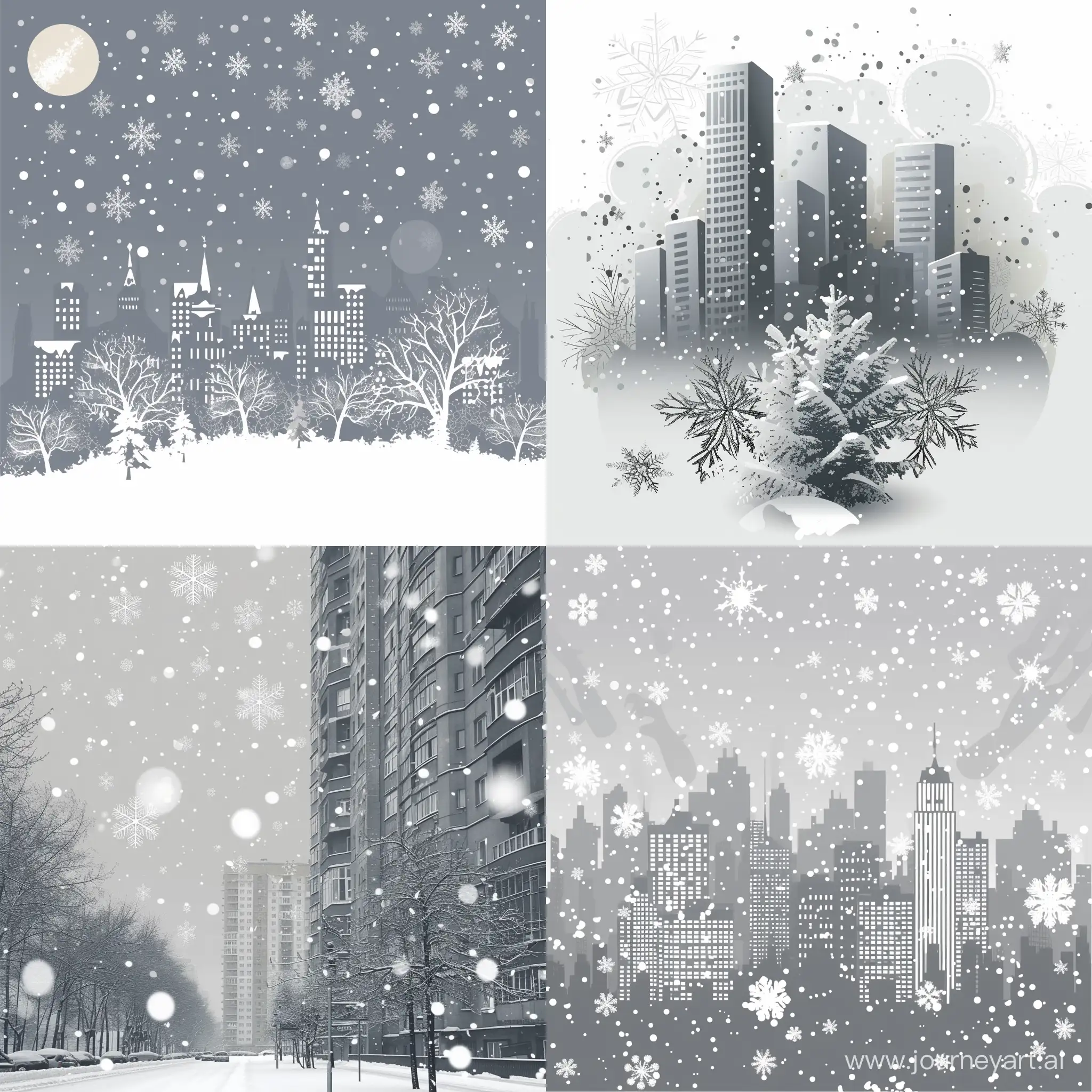 Metro-Style-Winter-Scene-with-Falling-Snowflakes