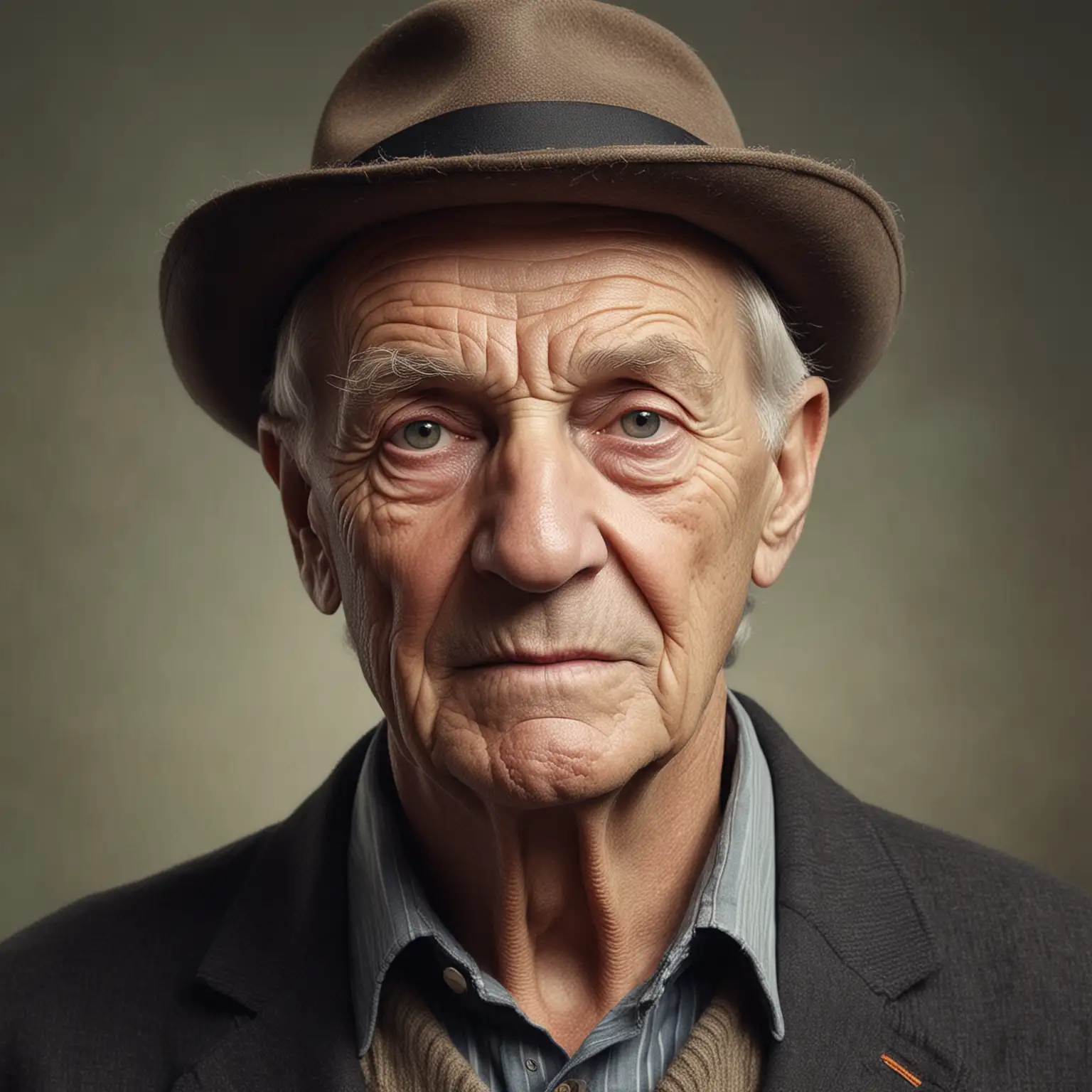 Realistic Portrait of an Elderly Dutch Man Aged 85