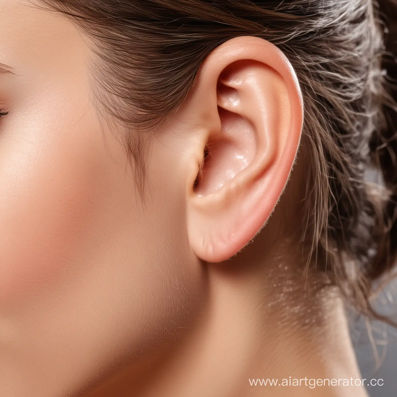 photoshoot of woman ear
