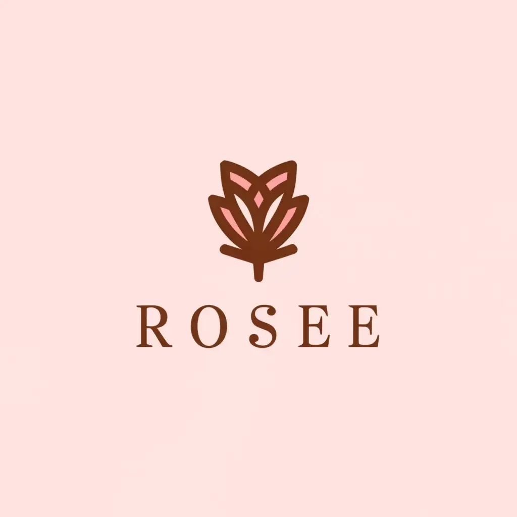 a logo design, with the text 'Rosé', main symbol: rose, Moderate, clear background