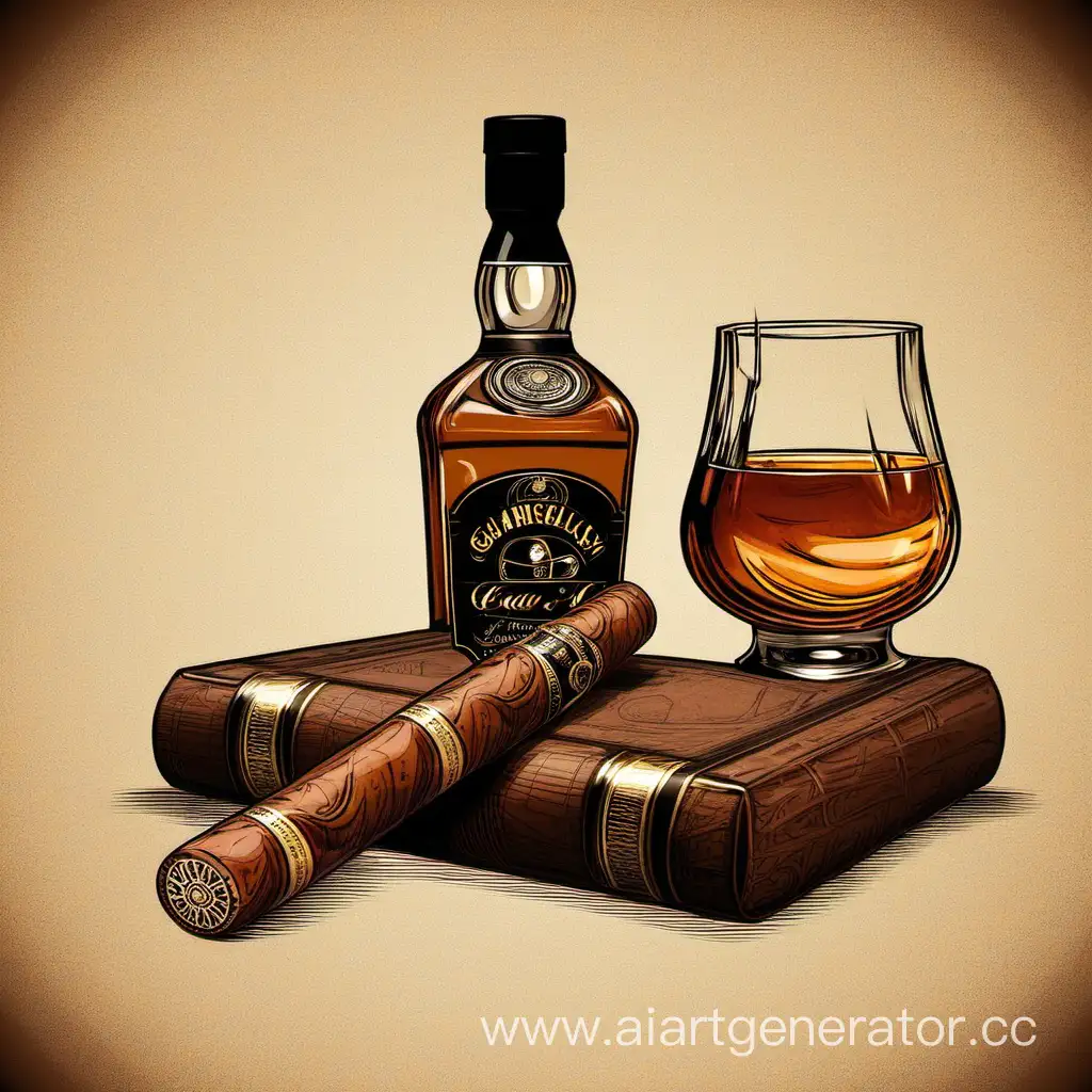 Sophisticated-Relaxation-Cigar-and-Whiskey-Moment