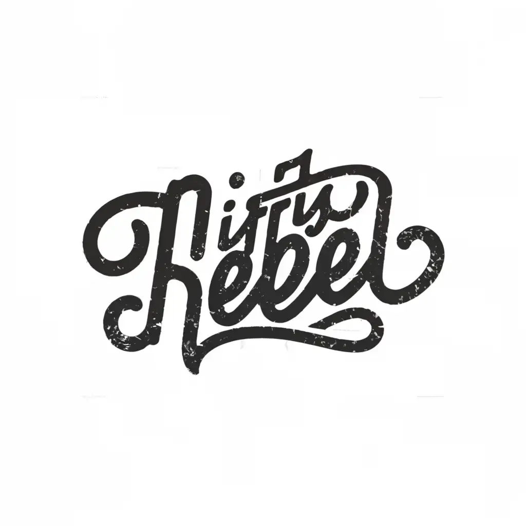 a logo design,with the text "Nifty Rebel", main symbol:NR, clothing, rebel,Moderate,clear background