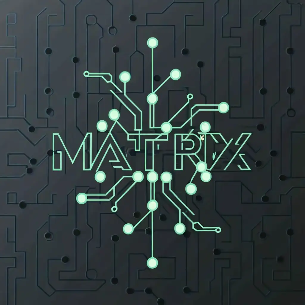 a logo design,with the text "MaTriX", main symbol:computer

,Moderate,be used in Technology industry,clear background