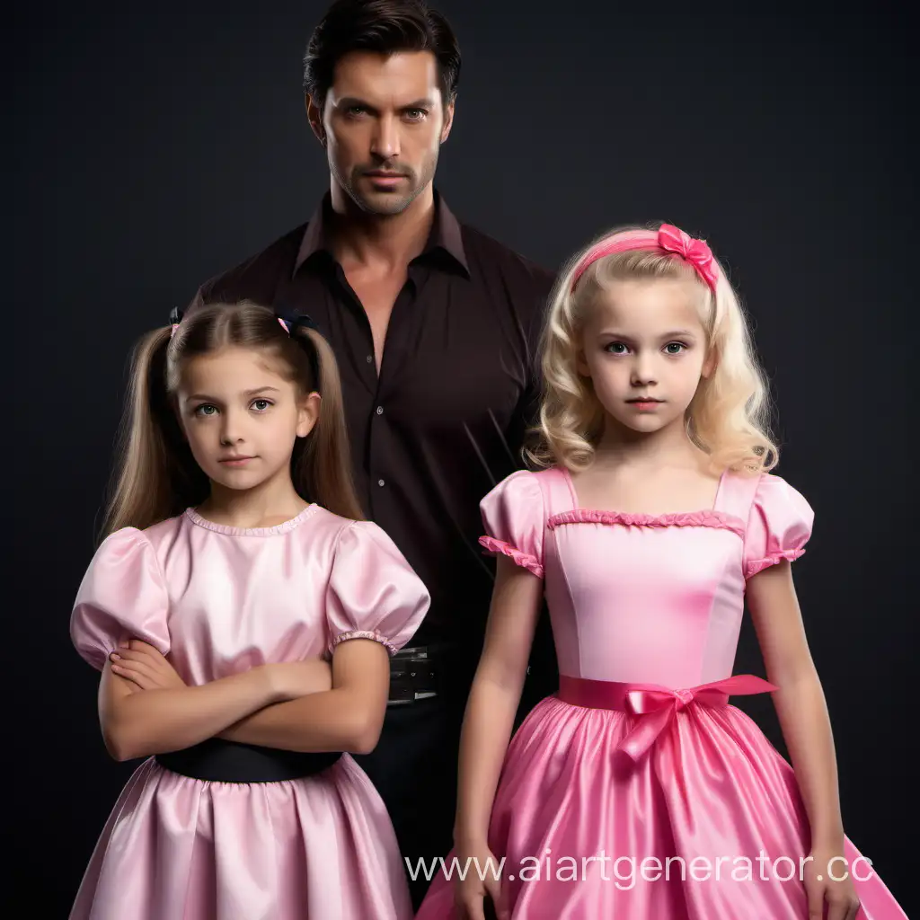 Adorable-7YearOld-Girl-Joins-DarkHaired-Couple-in-Unique-Kitchen-Scene