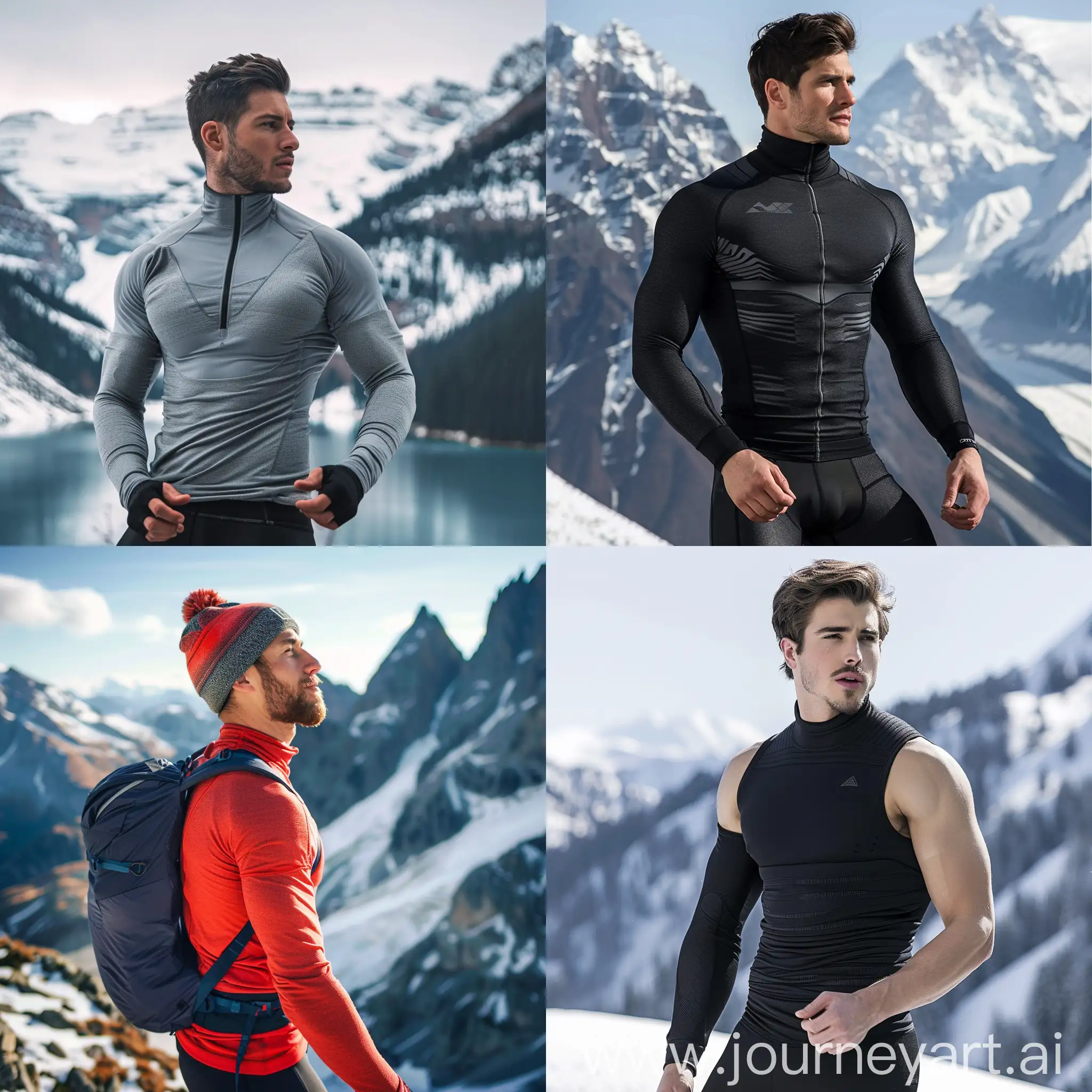 Cozy-Winter-Sport-Mountain-Adventure-in-Thermal-Underwear