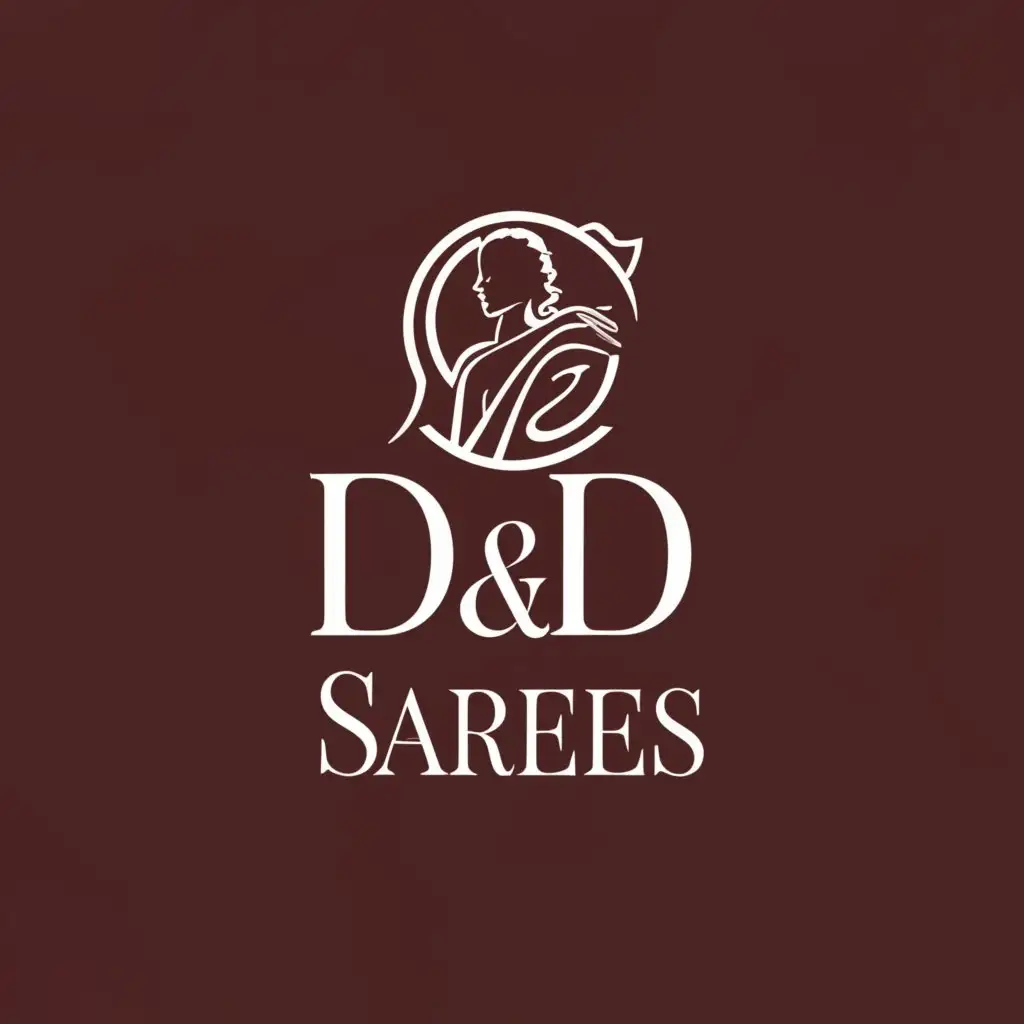 a logo design,with the text "D&D Sarees", main symbol:sarees,Moderate,be used in Beauty Spa industry,clear background